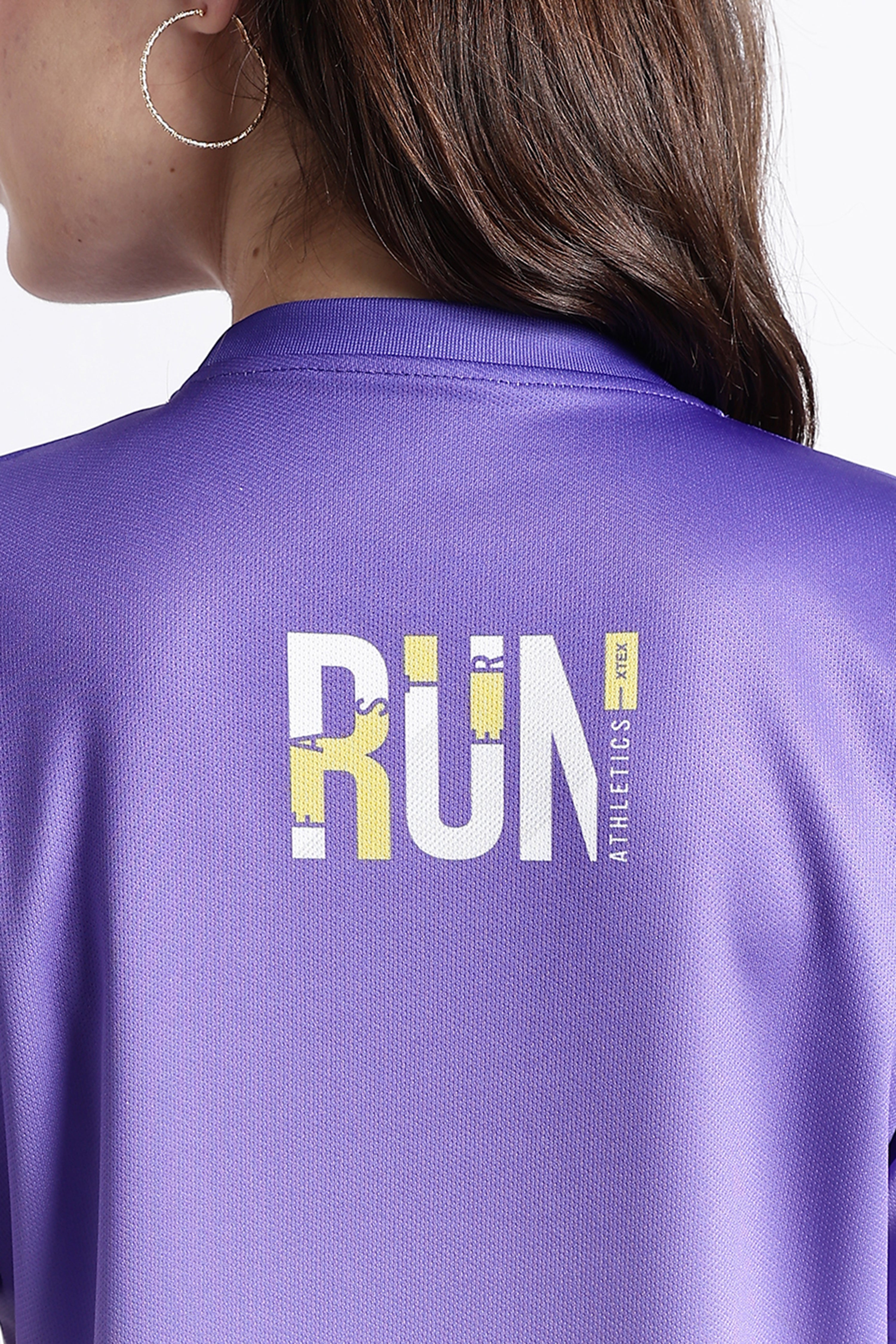 Purple & White Athletic jersey | Breathable Run Wear | One Step