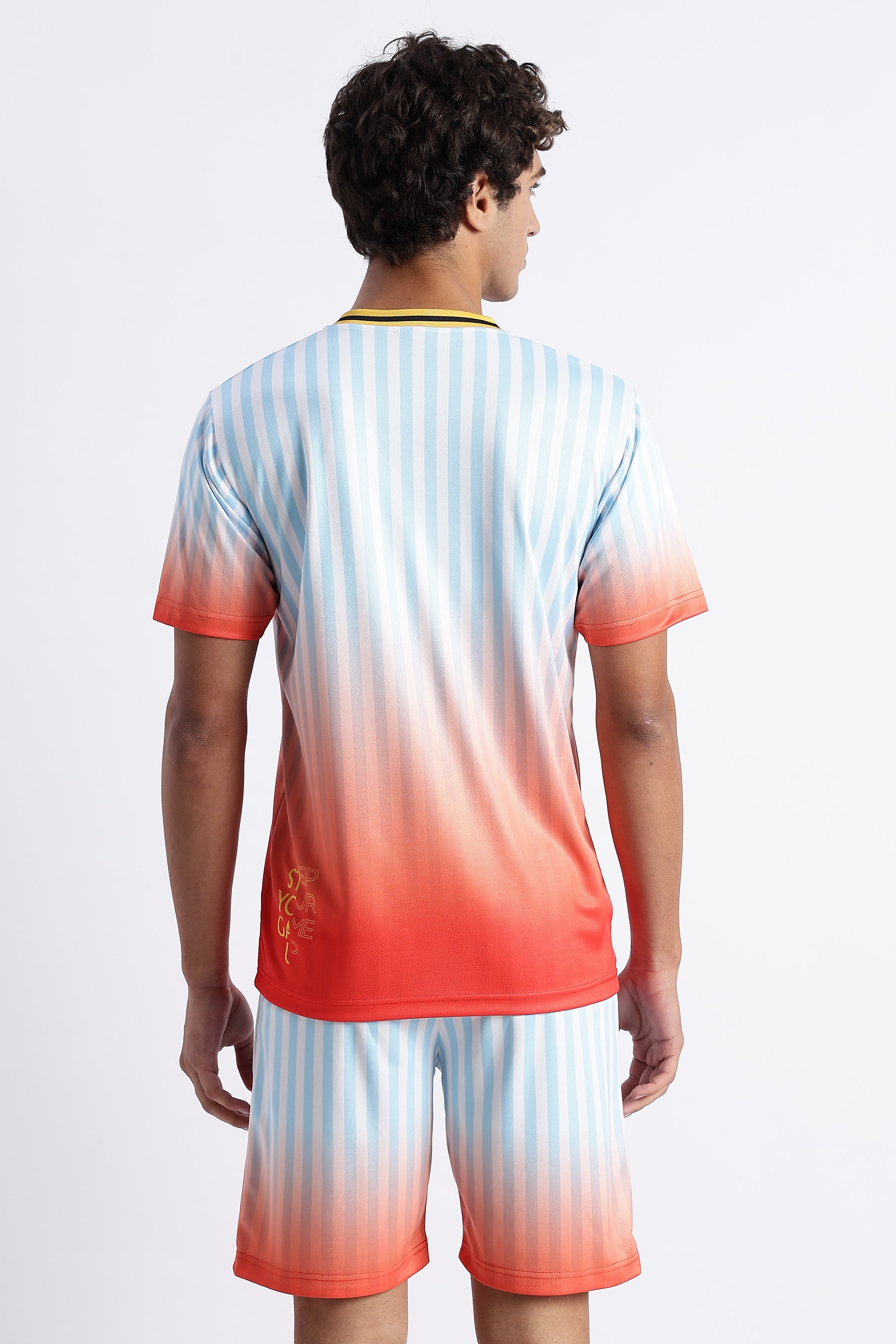 XTEX Gradient Jersey – Light Blue & Orange Football Tee