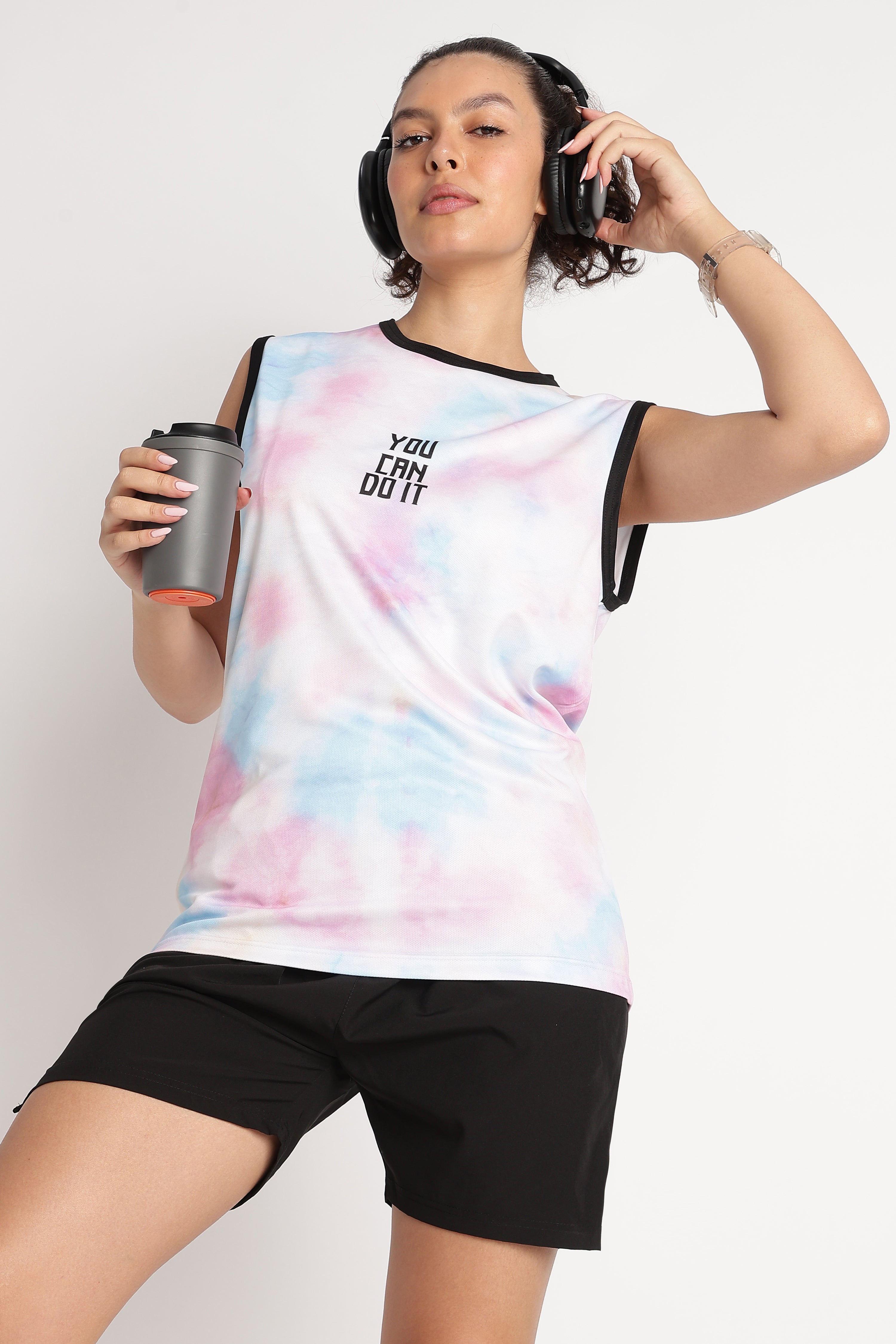 Motivational Tie-Dye Athletic Jersey | YOU CAN DO IT Sportswear Tee