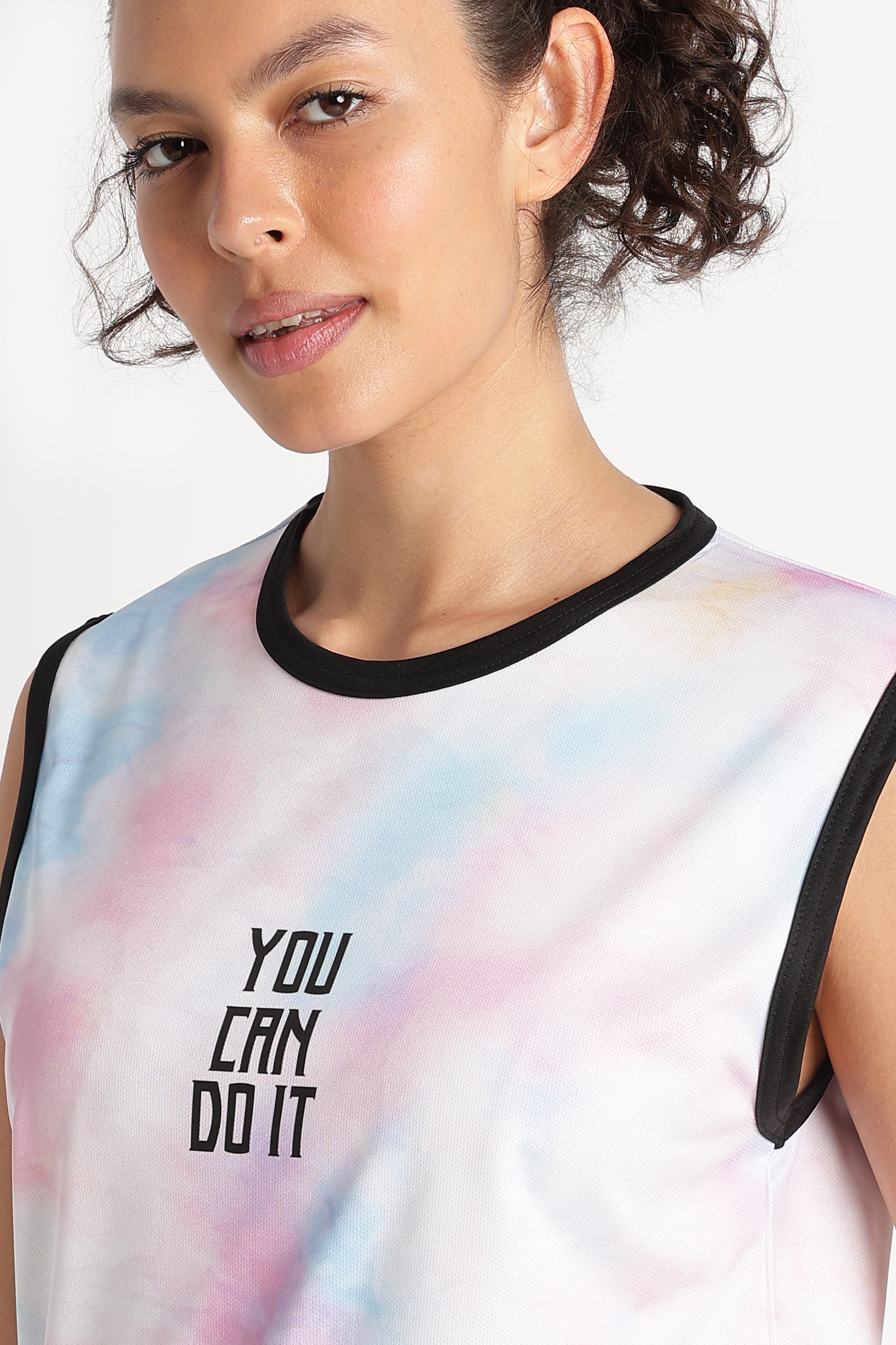 Motivational Tie-Dye Athletic Jersey | YOU CAN DO IT Sportswear Tee