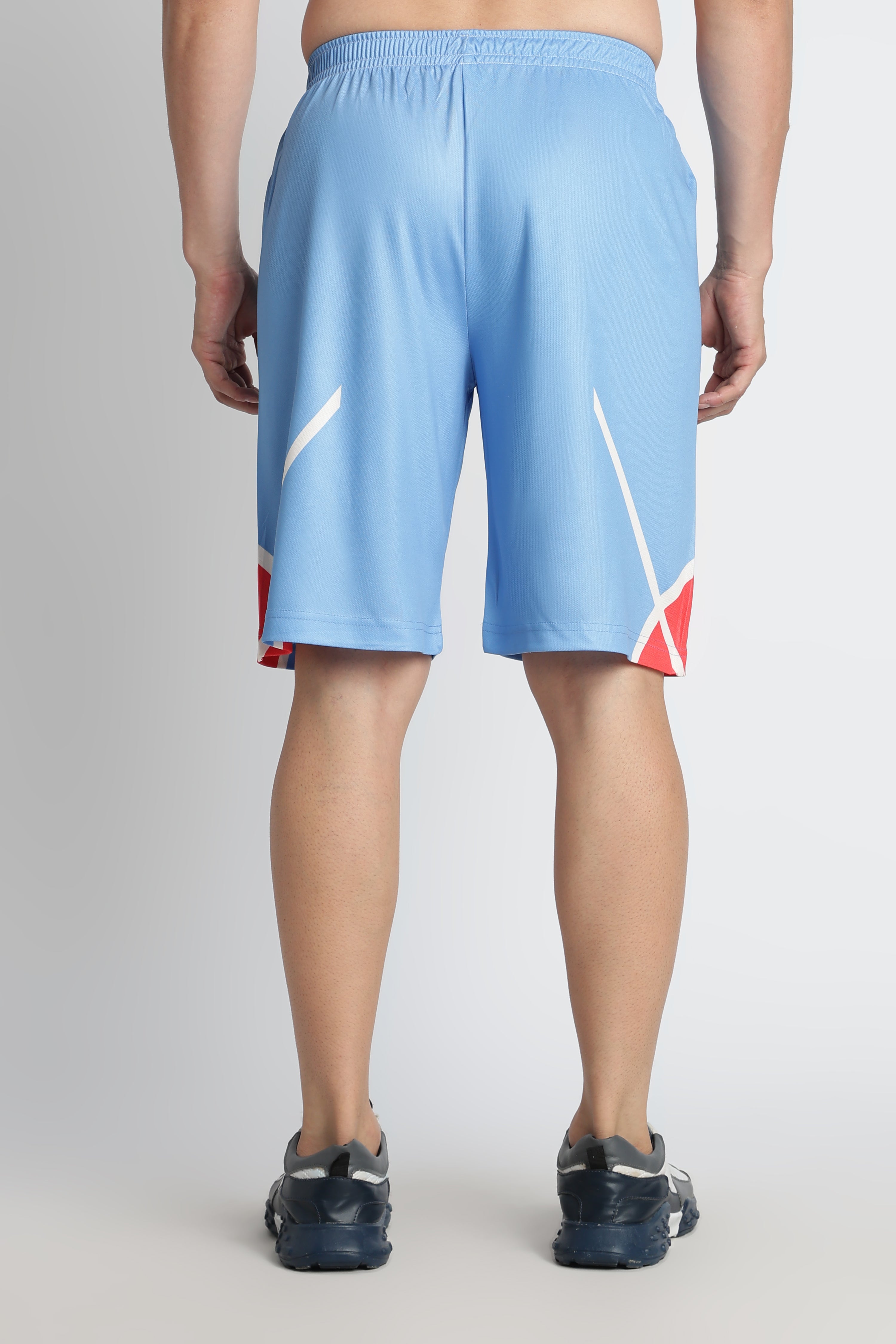 Light Blue Basketball Jersey with Red Graphic – Moisture-Wicking Performance Tee