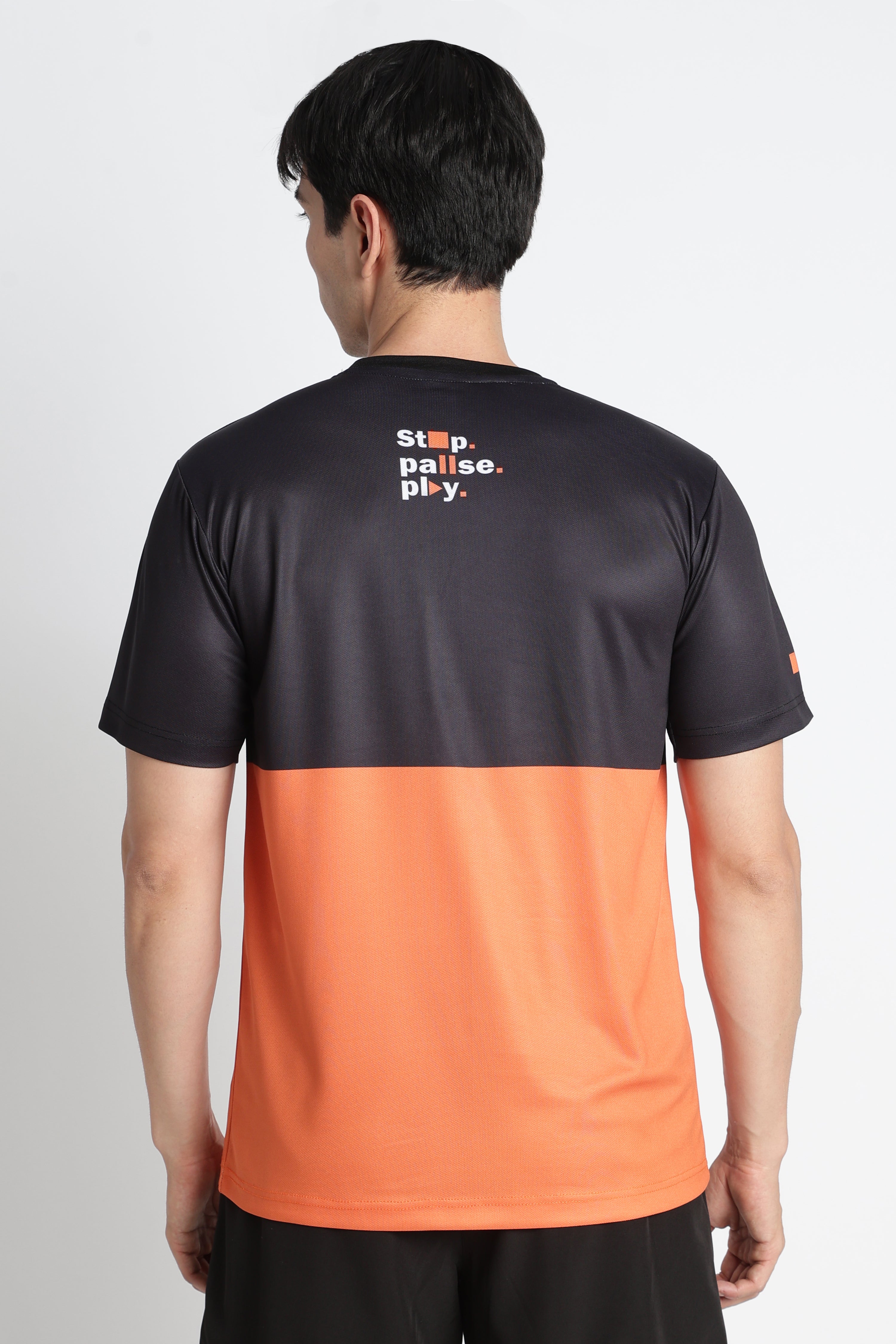 Black-Orange Activewear Jersey – Stop. Pause . Play