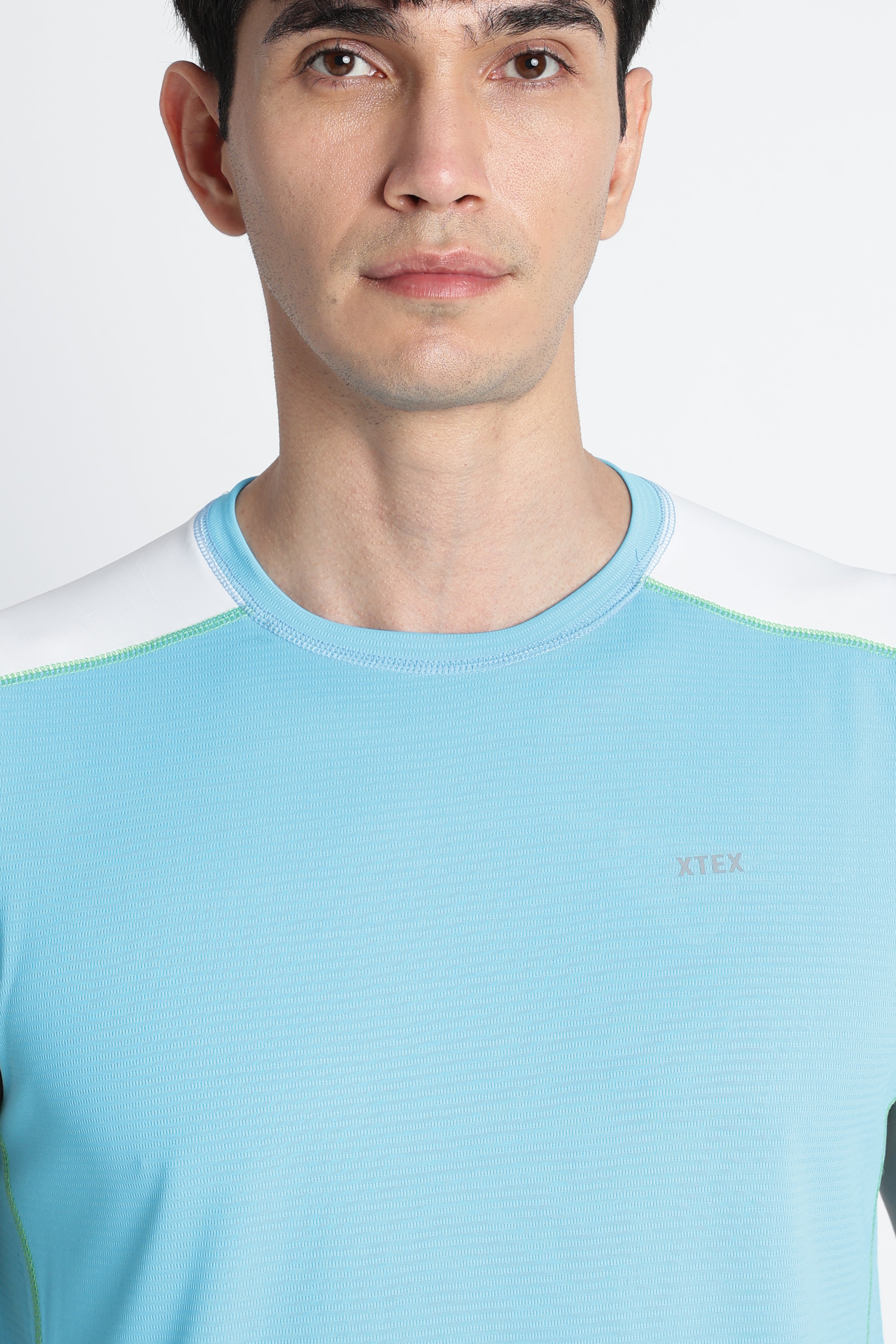 Light Blue XTEX Sleeveless Jersey – Moisture-Wicking Gym & Running Tee