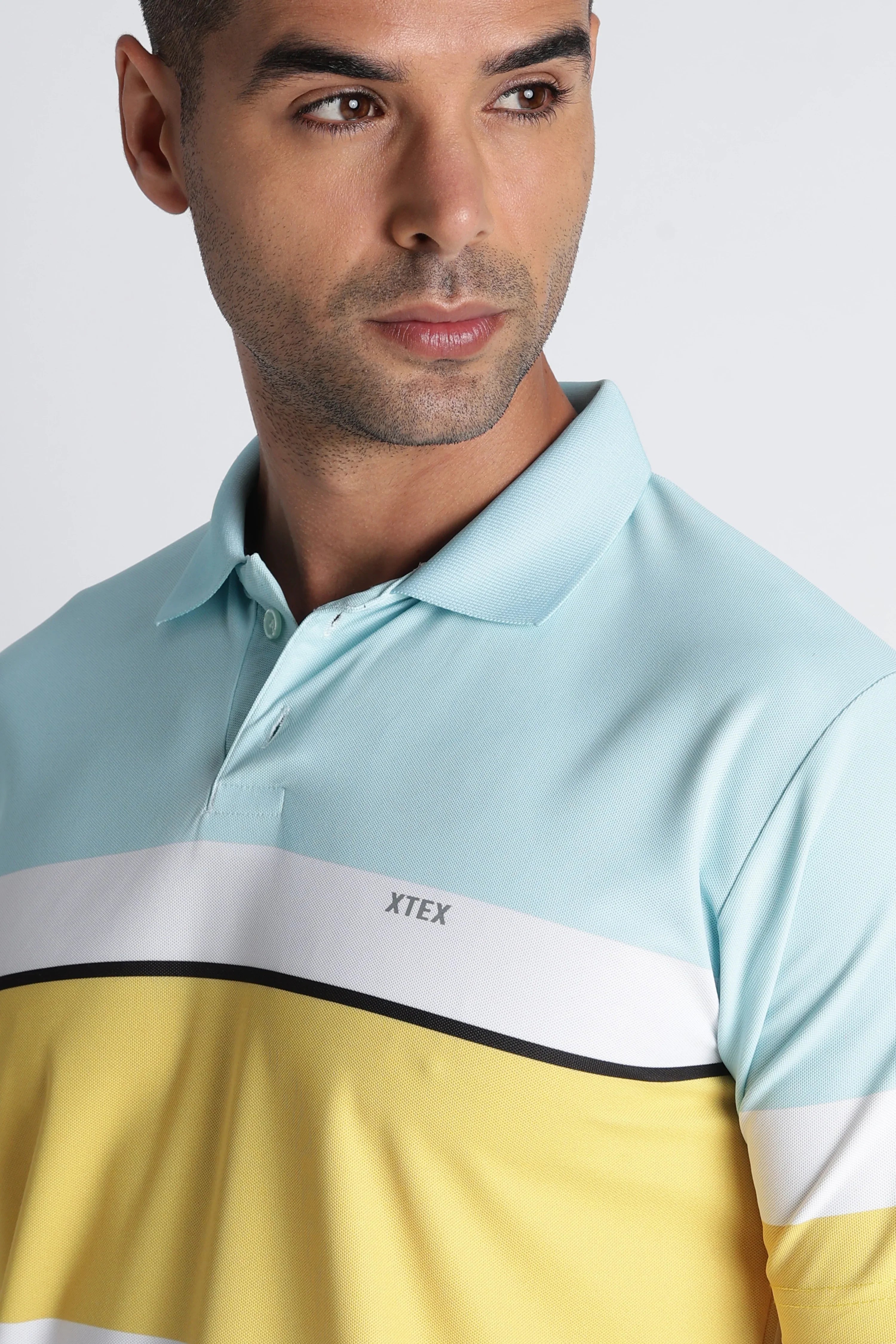 XTEX Colour-Block Polo T-shirt