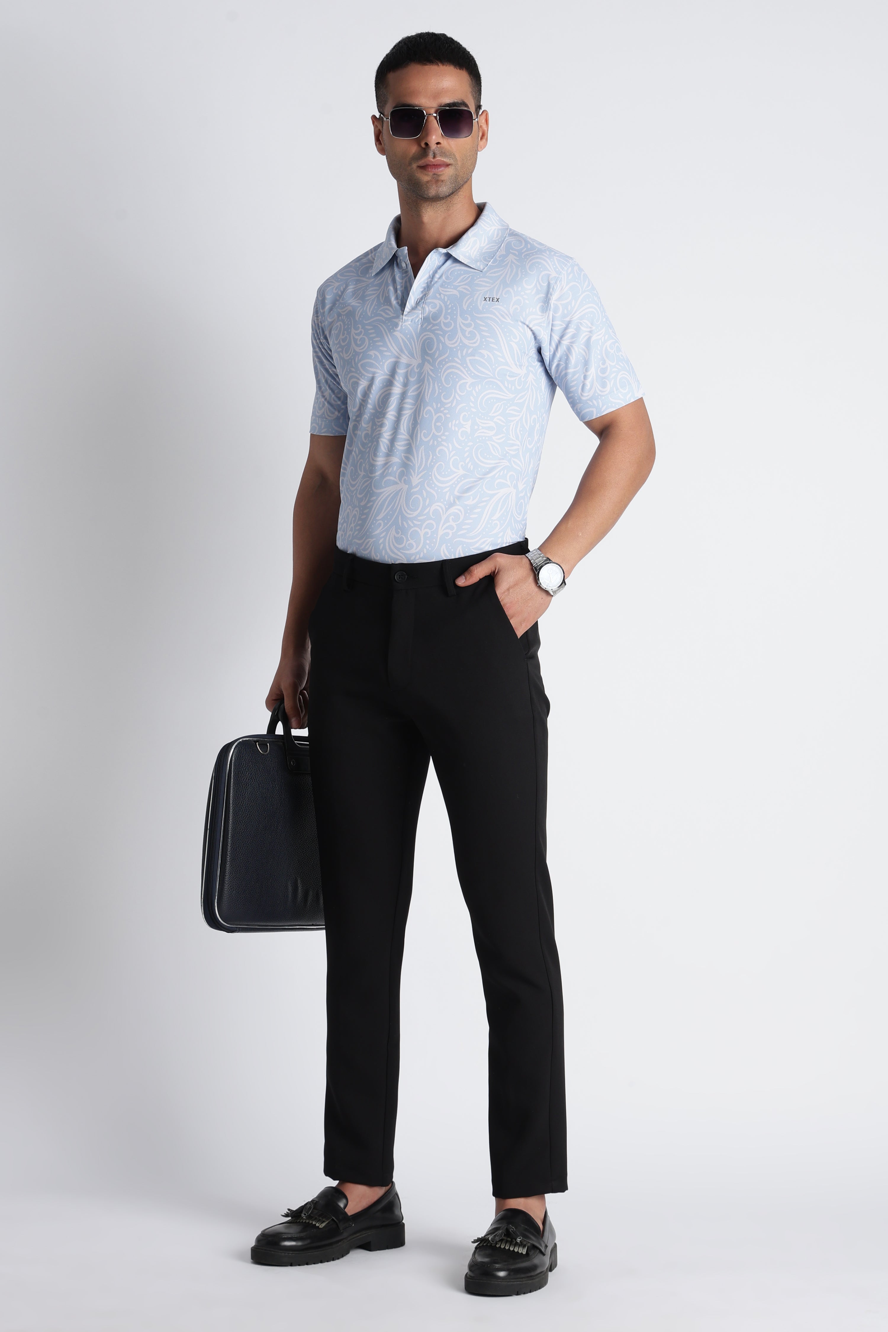 XTEX UPF 50 Sky Blue Polos