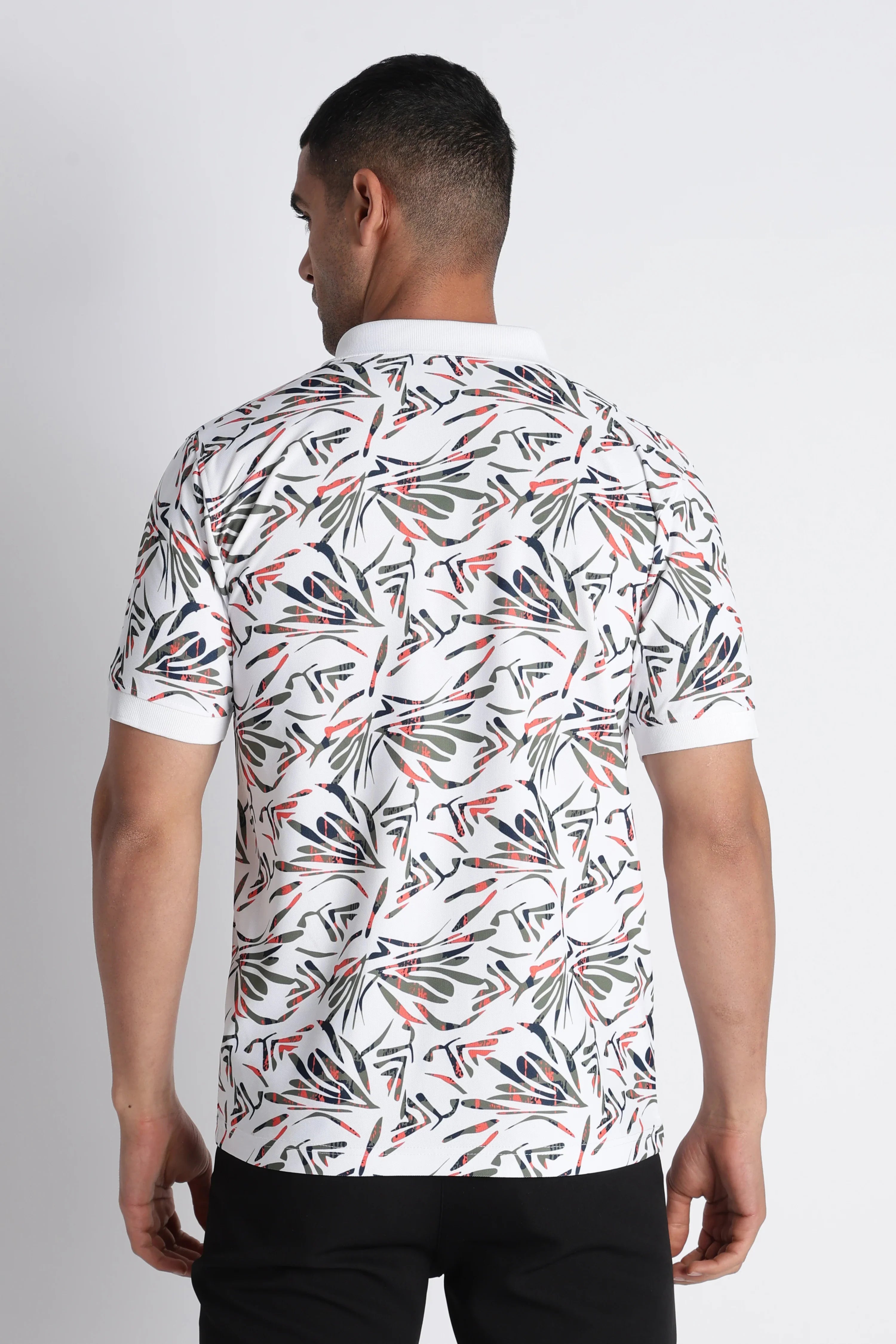 XTEX Tropical Print Polo Shirt – Style Meets Protection