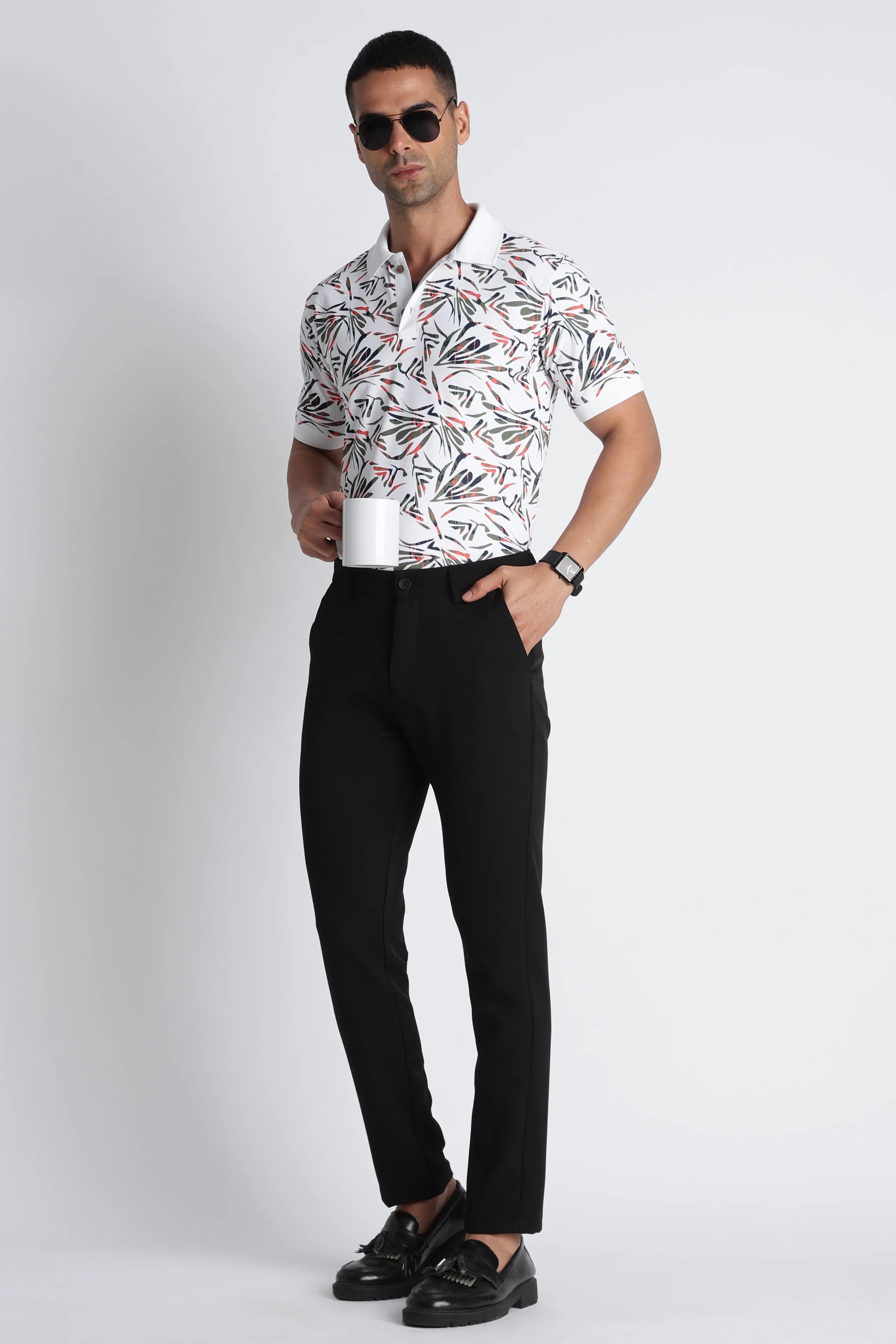XTEX Tropical Print Polo Shirt – Style Meets Protection