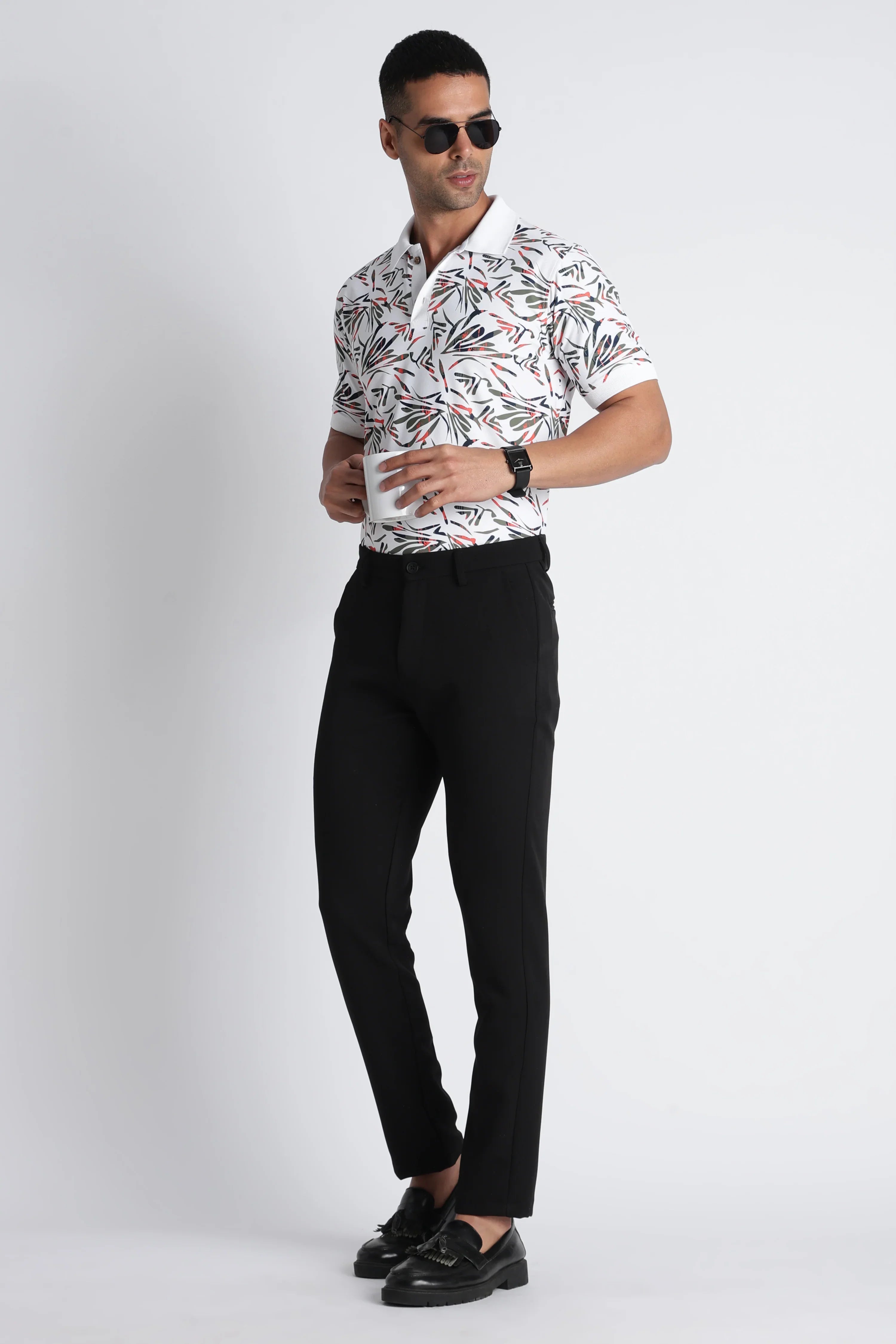 XTEX Tropical Print Polo Shirt – Style Meets Protection