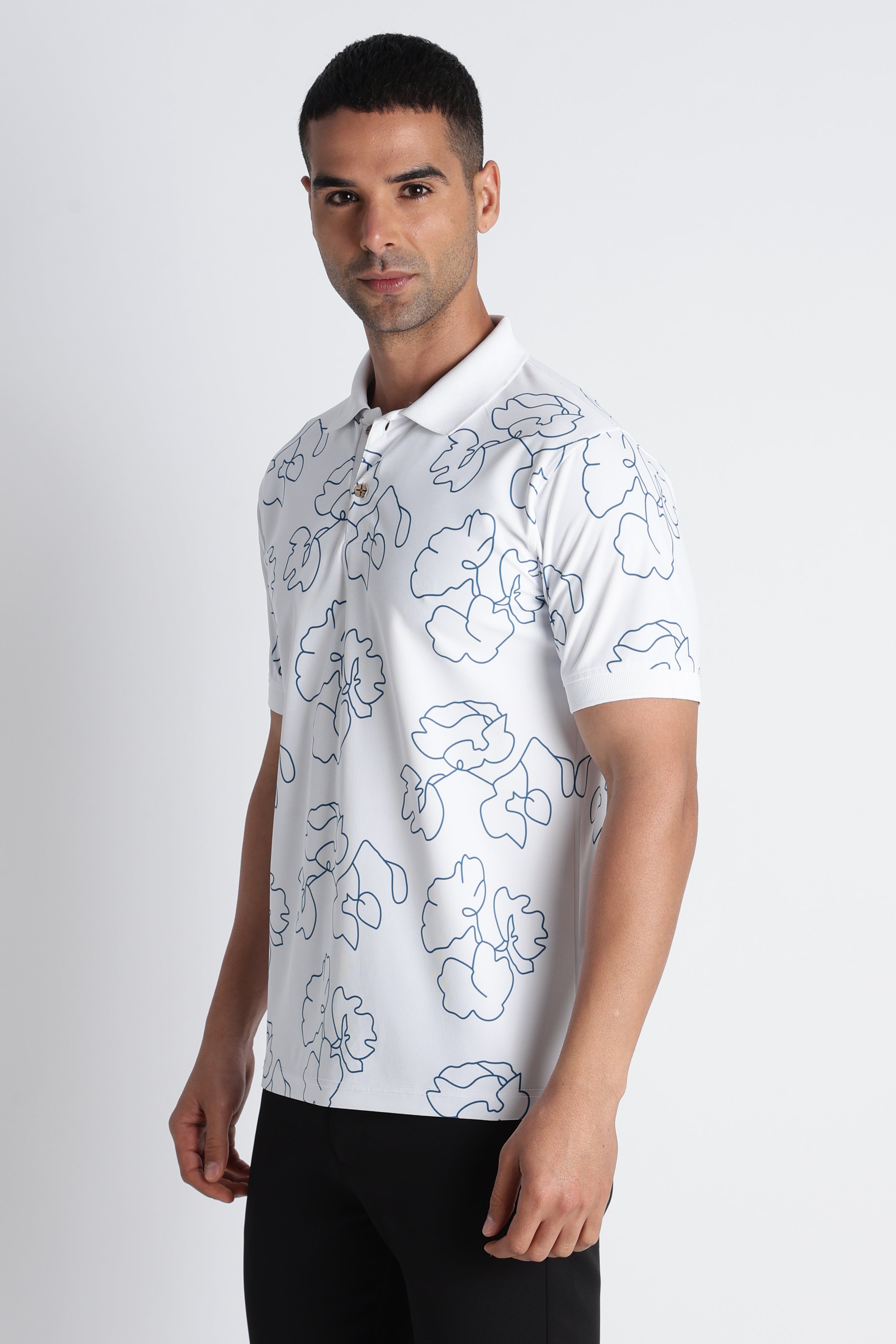 Floral Fusion Polo | Antimicrobial & UPF 50