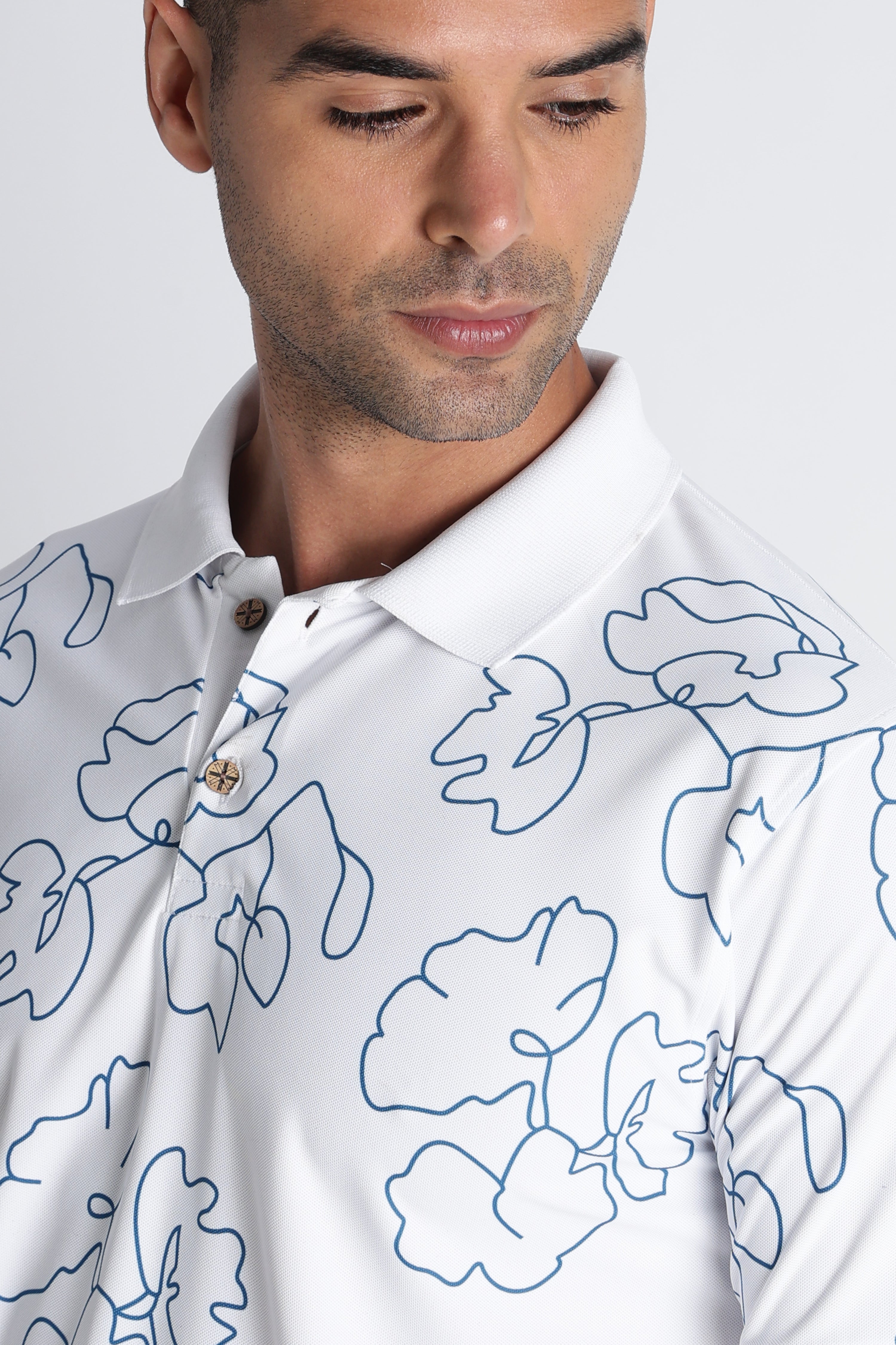 Floral Fusion Polo | Antimicrobial & UPF 50