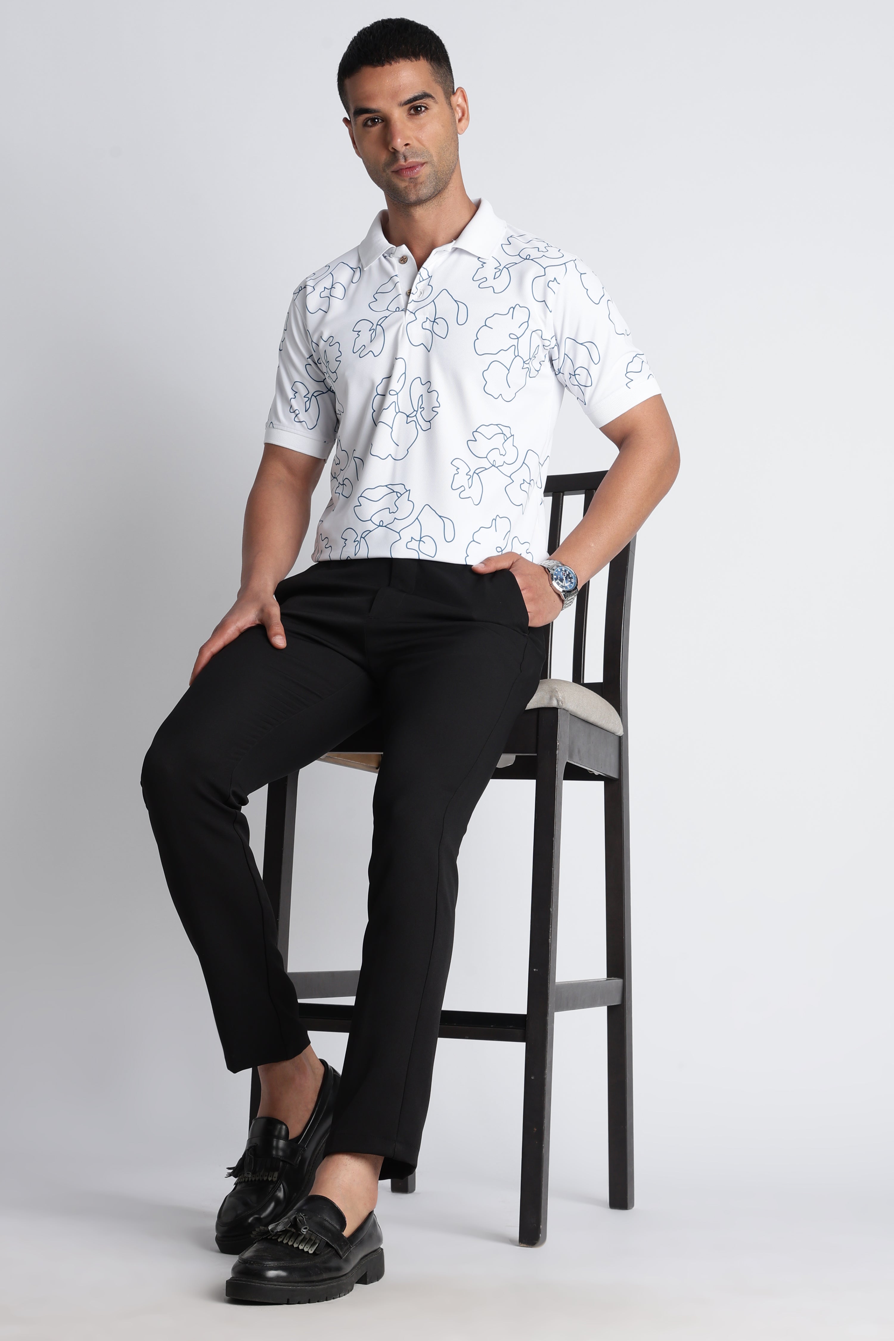 Floral Fusion Polo | Antimicrobial & UPF 50