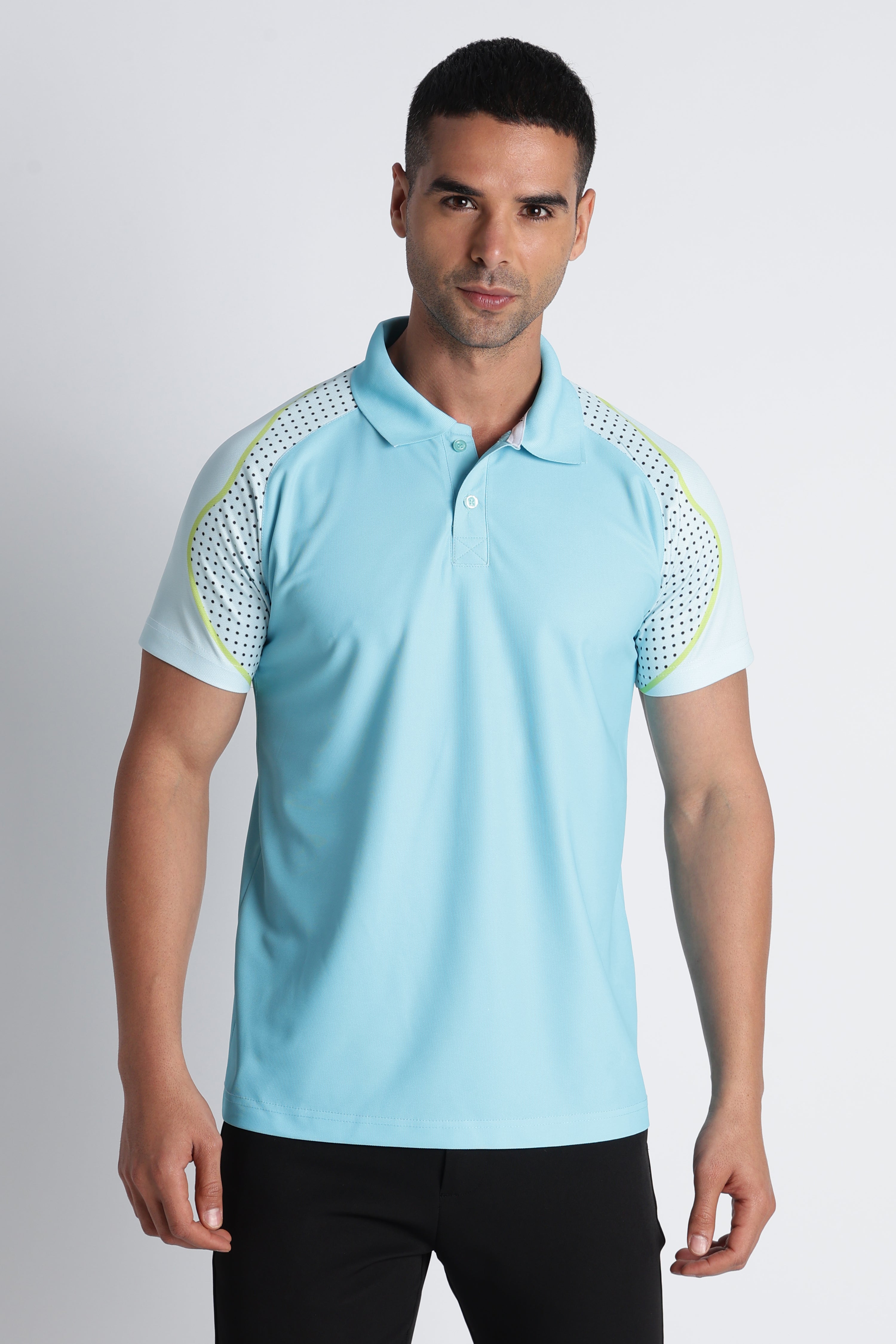 Sky Blue Performance Polo | Antimicrobial & UPF 50