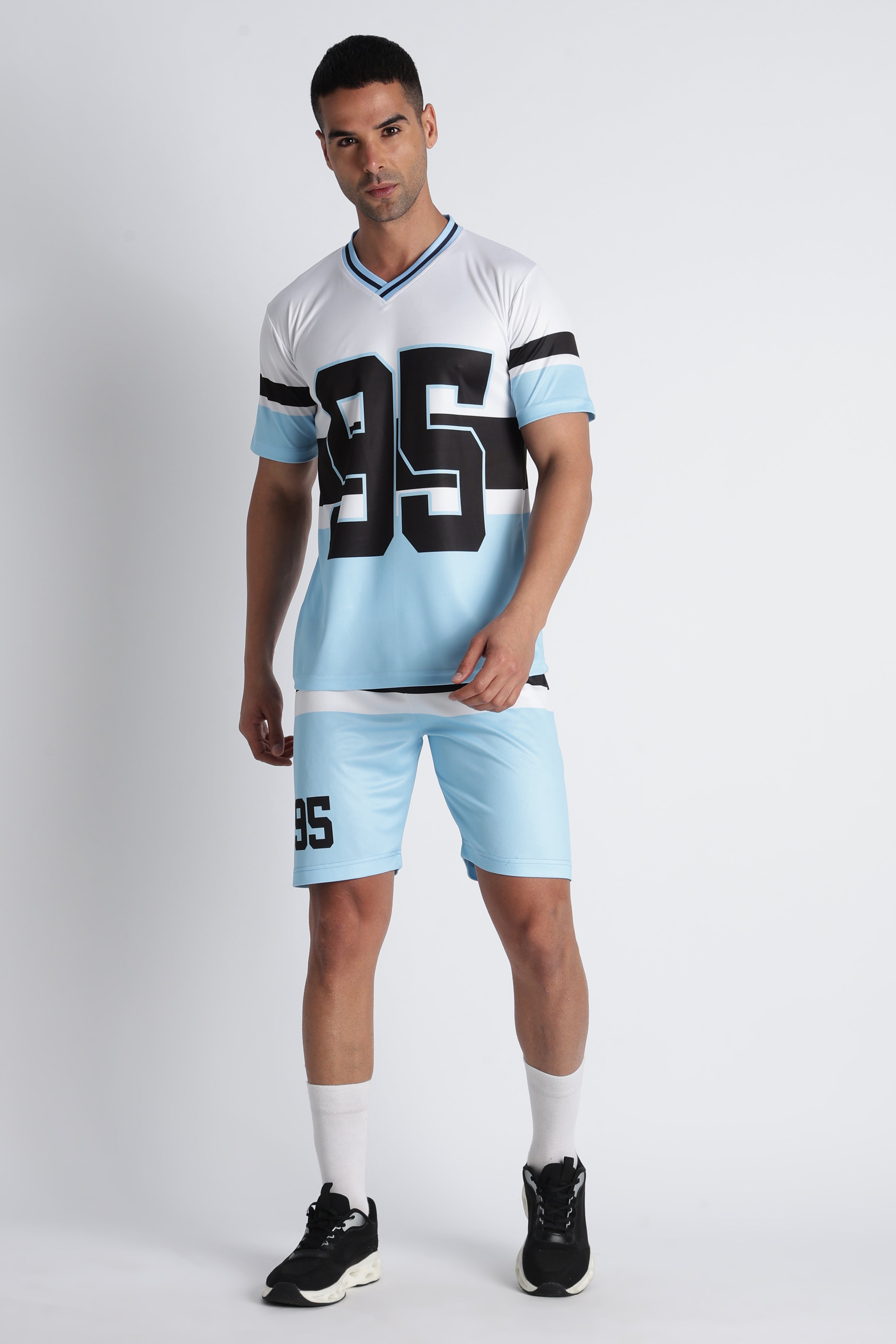 Men’s White Light Blue ‘95’ Athletic Jersey