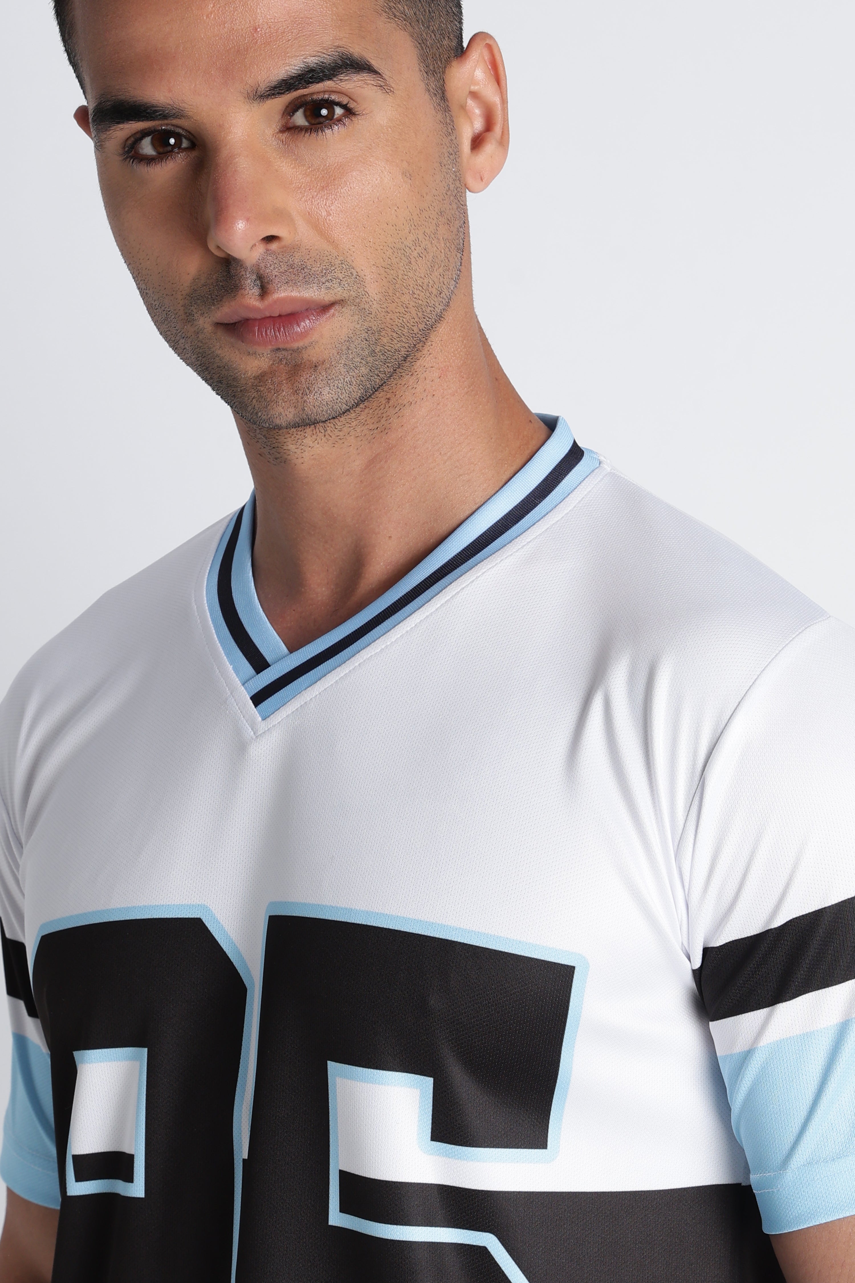 Men’s White Light Blue ‘95’ Athletic Jersey