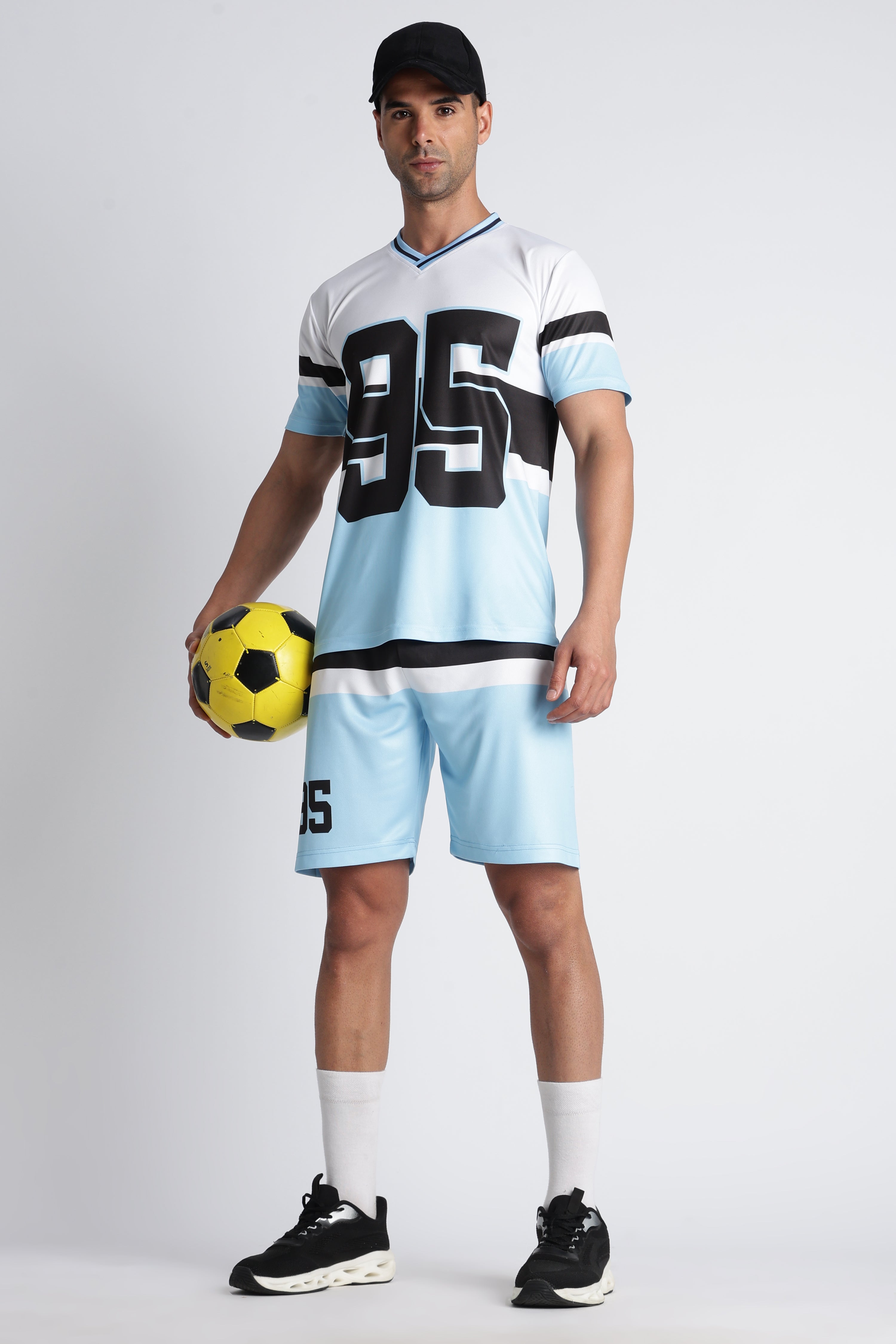 Men’s White Light Blue ‘95’ Athletic Jersey