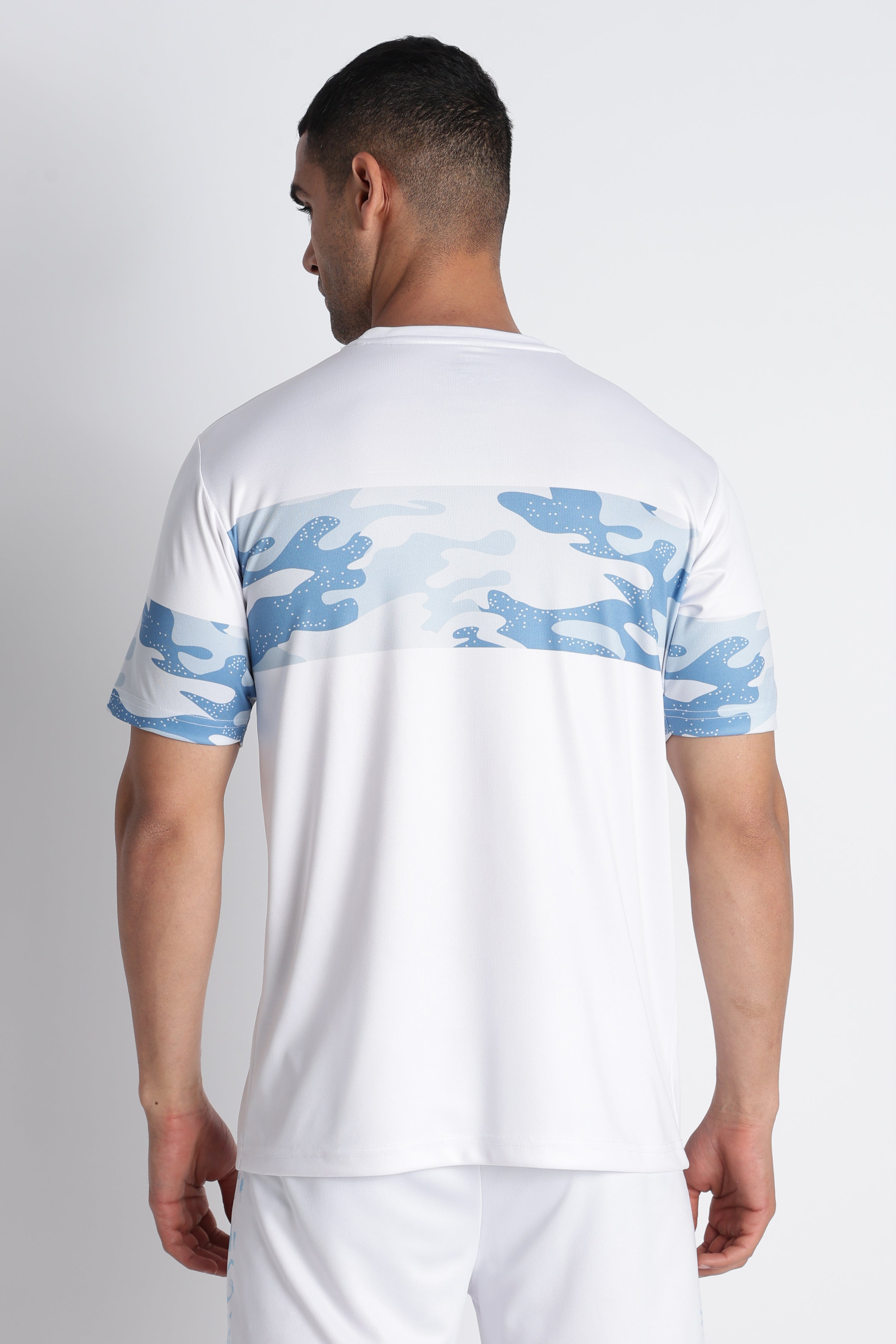 Men’s XTEX White Camo Performance Tee | Breathable Fitness Jersey