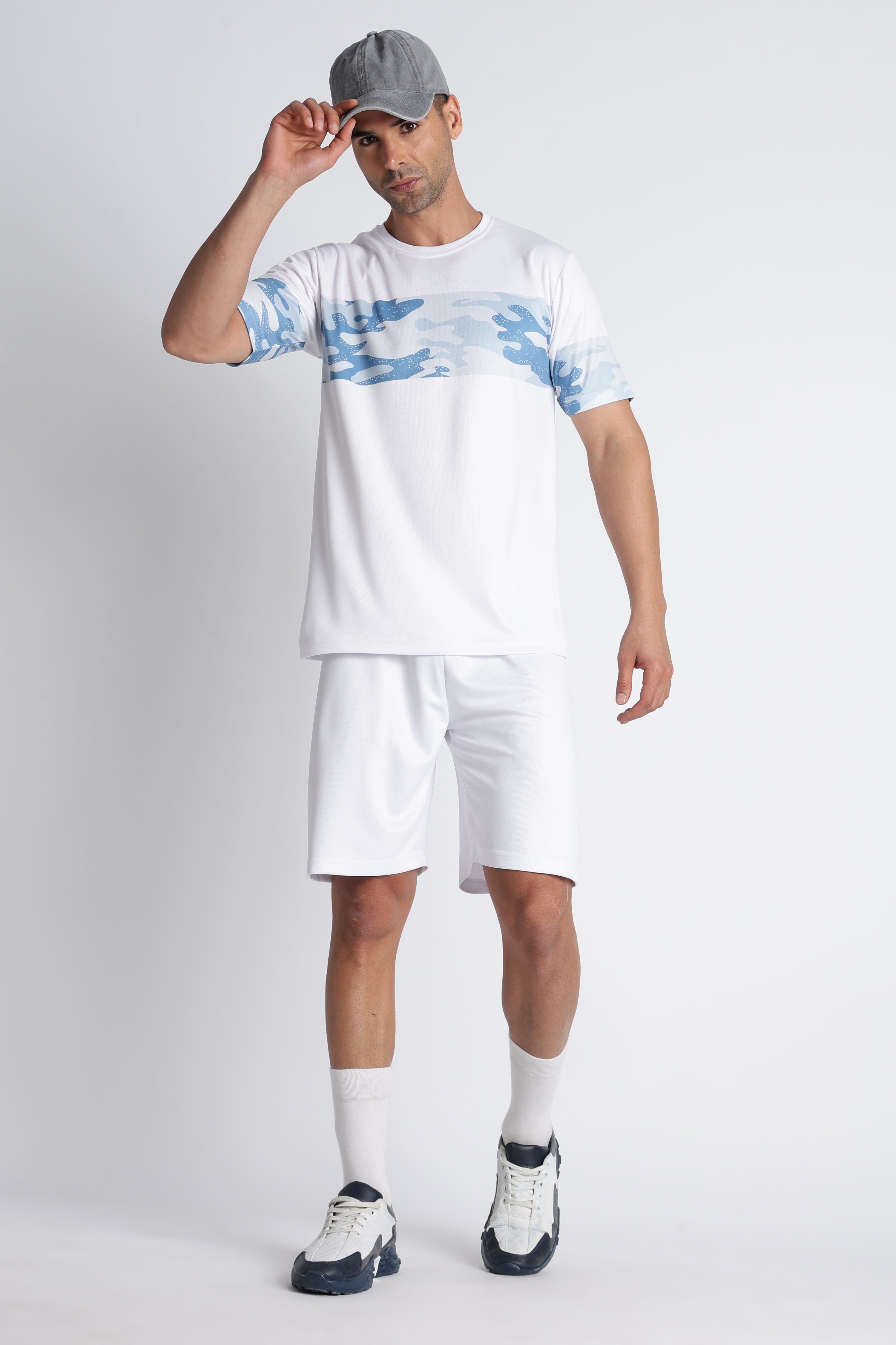 Men’s XTEX White Camo Performance Tee | Breathable Fitness Jersey