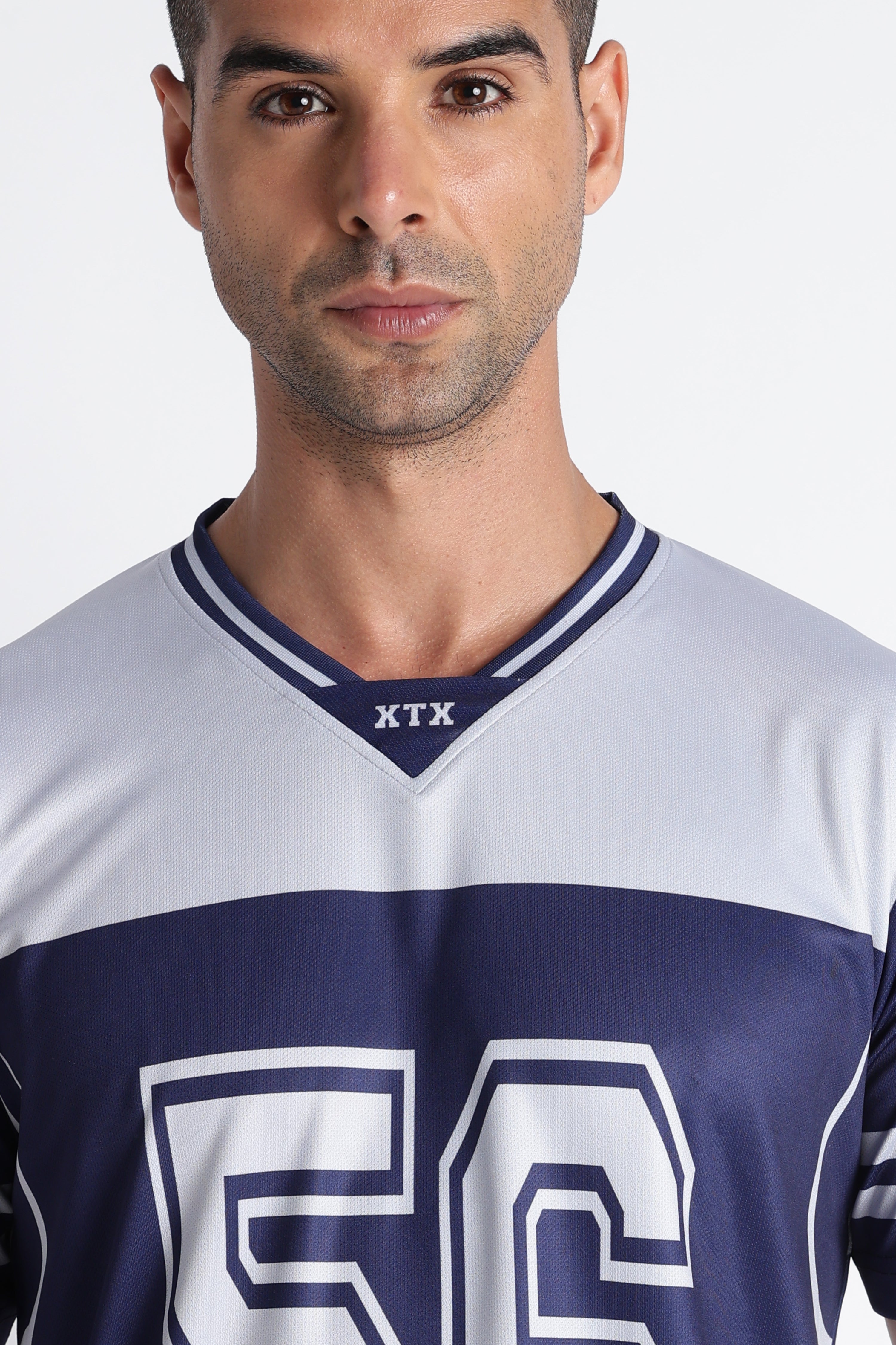 XTX Navy Blue 56 Sports Jersey for Men | Breathable Fitness & Athleisure Wear