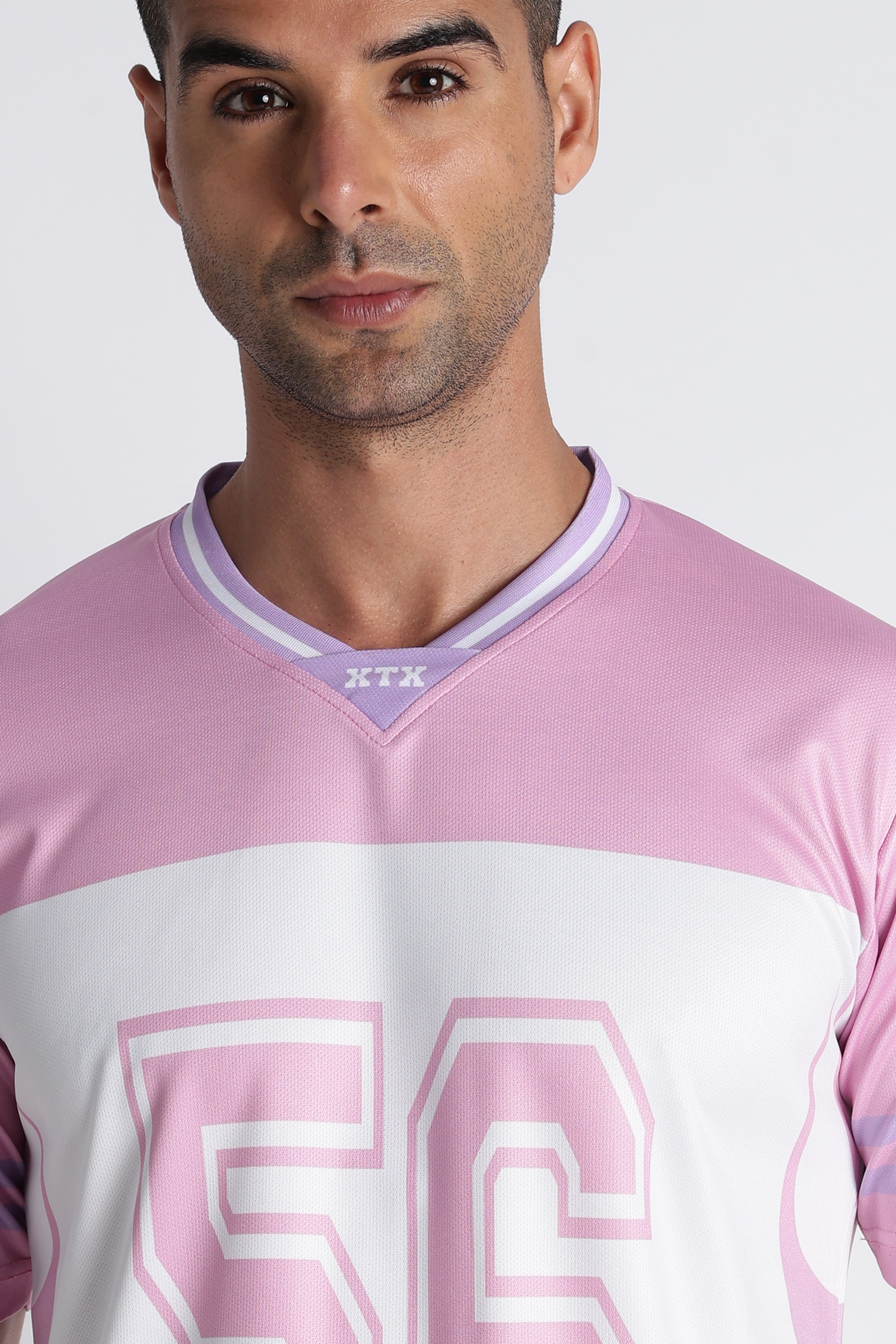 Men’s Pink 56 Sports Jersey | White & Pink Athletic Wear