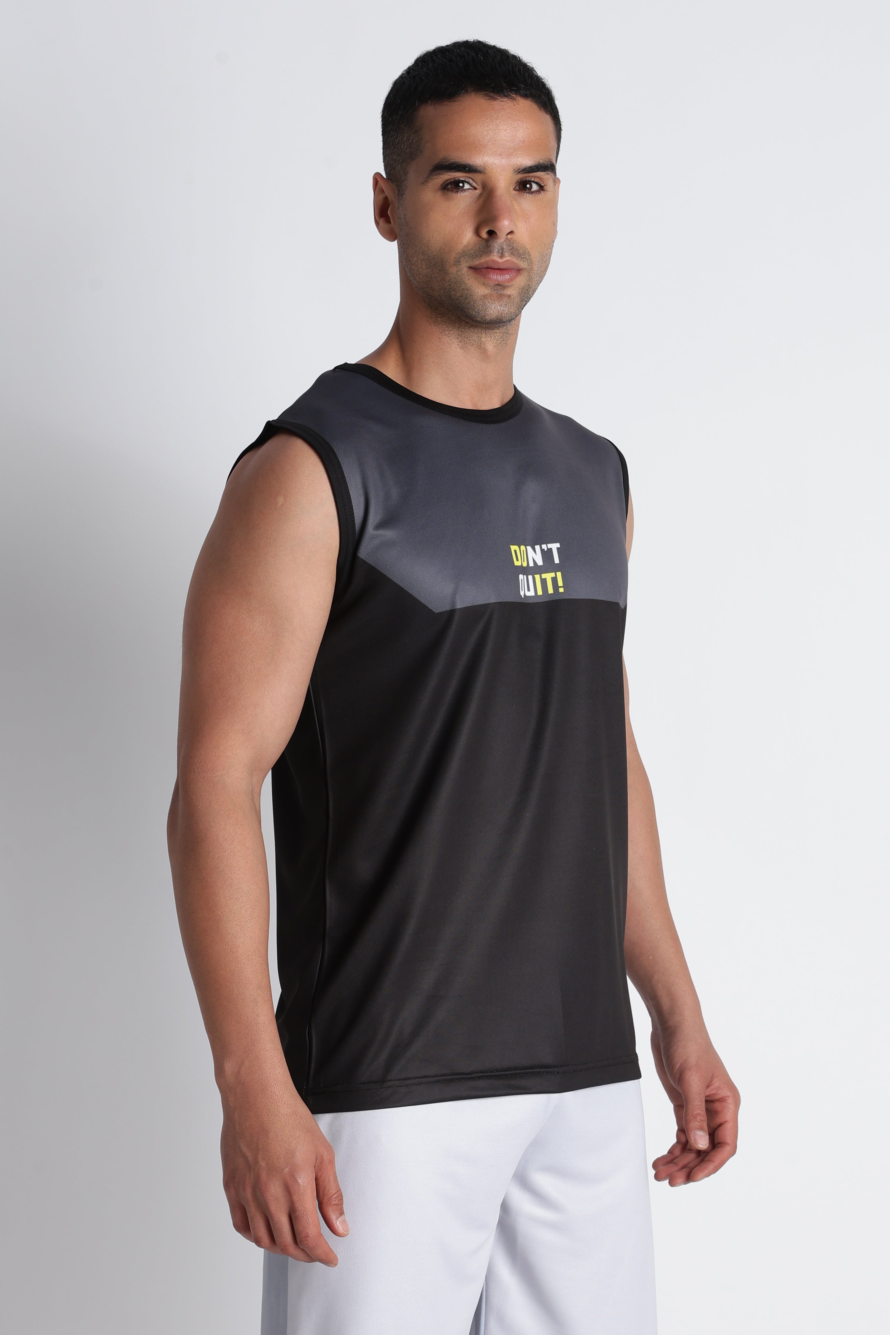 DON’T QUIT Men’s Gym Tank Top & Shorts Set | Strength Training Workout Gear