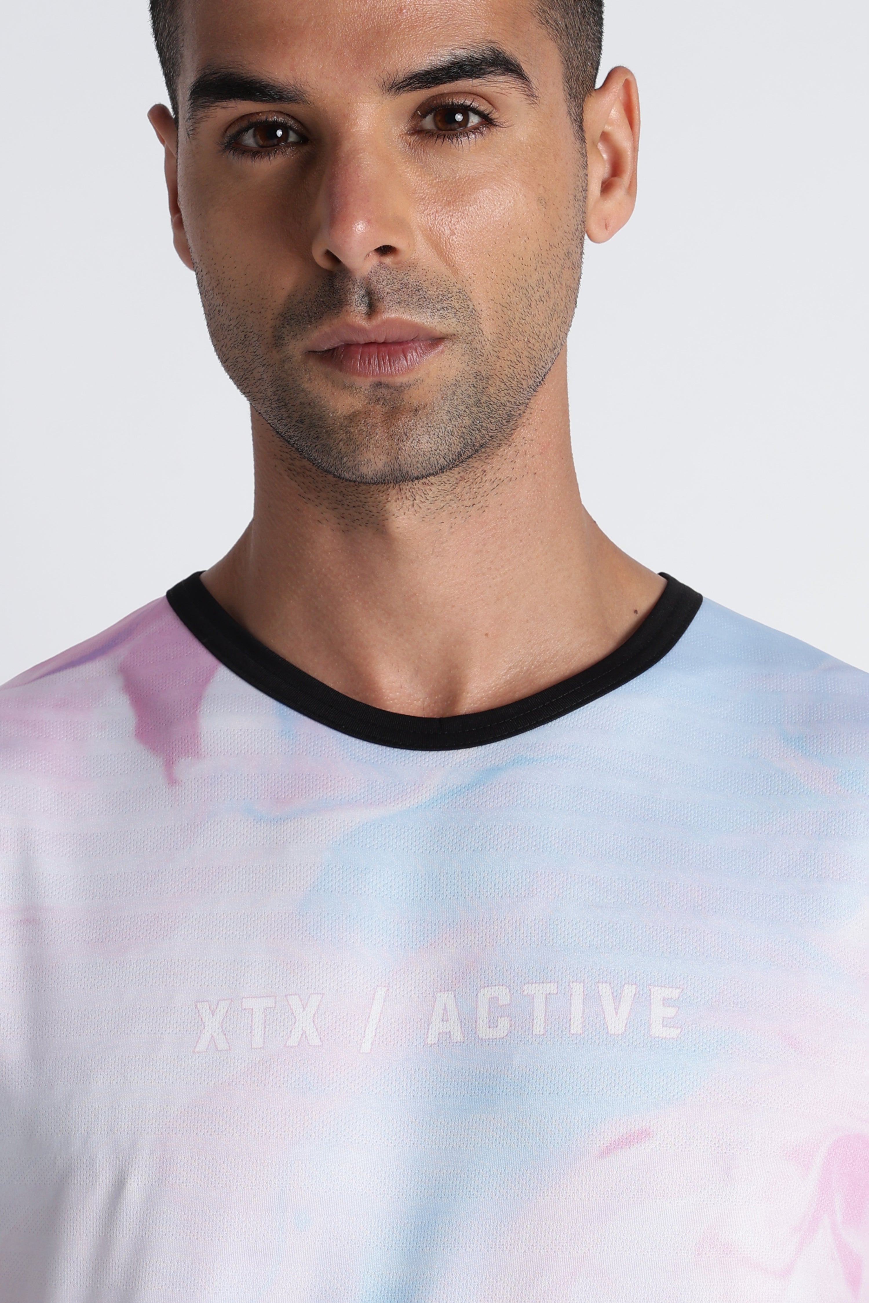 XTX Active Tie-Dye T-Shirt | Pastel Blue Pink Performance Tee