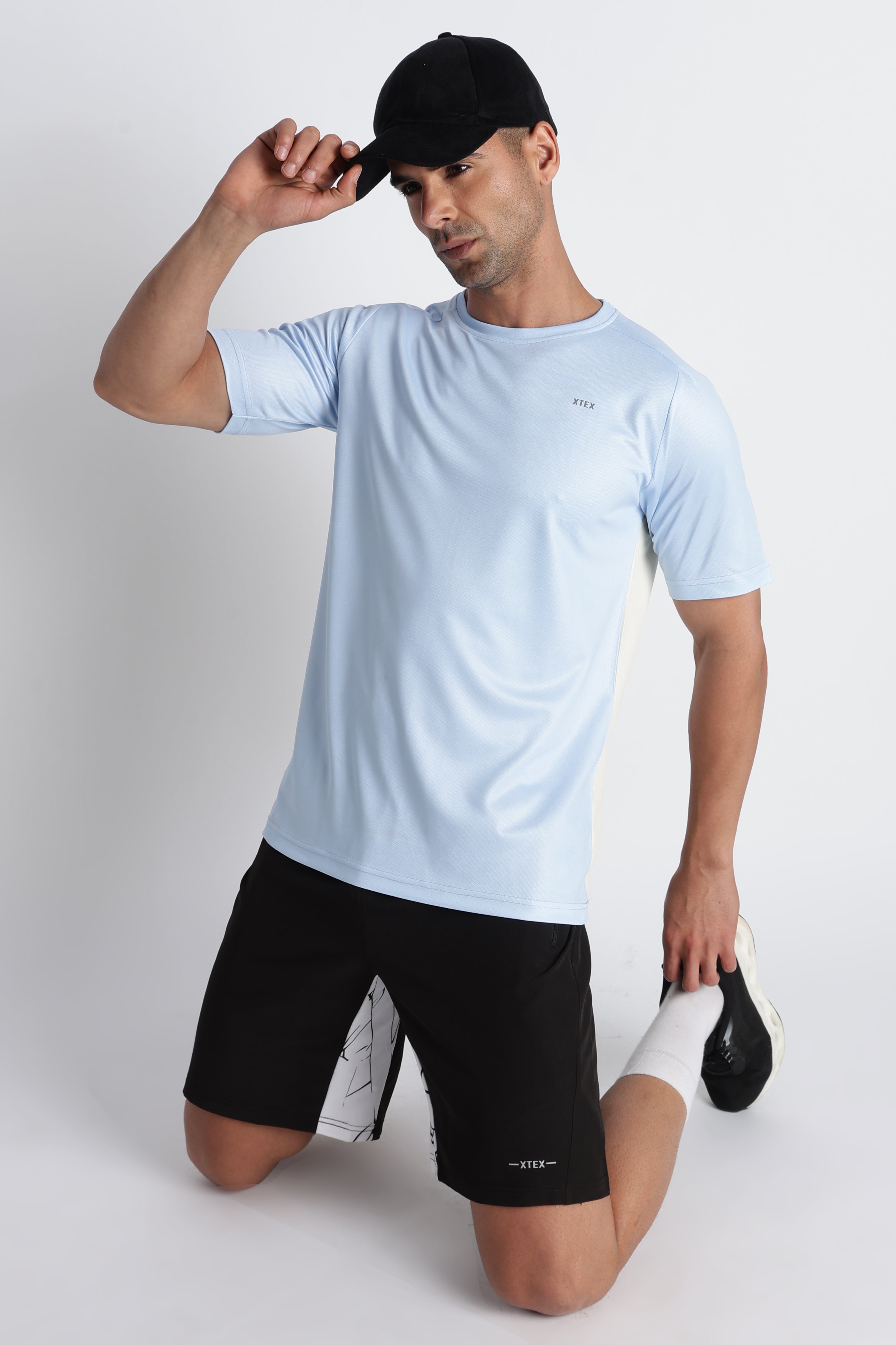 Light Blue XTEX Seamless Active Tee