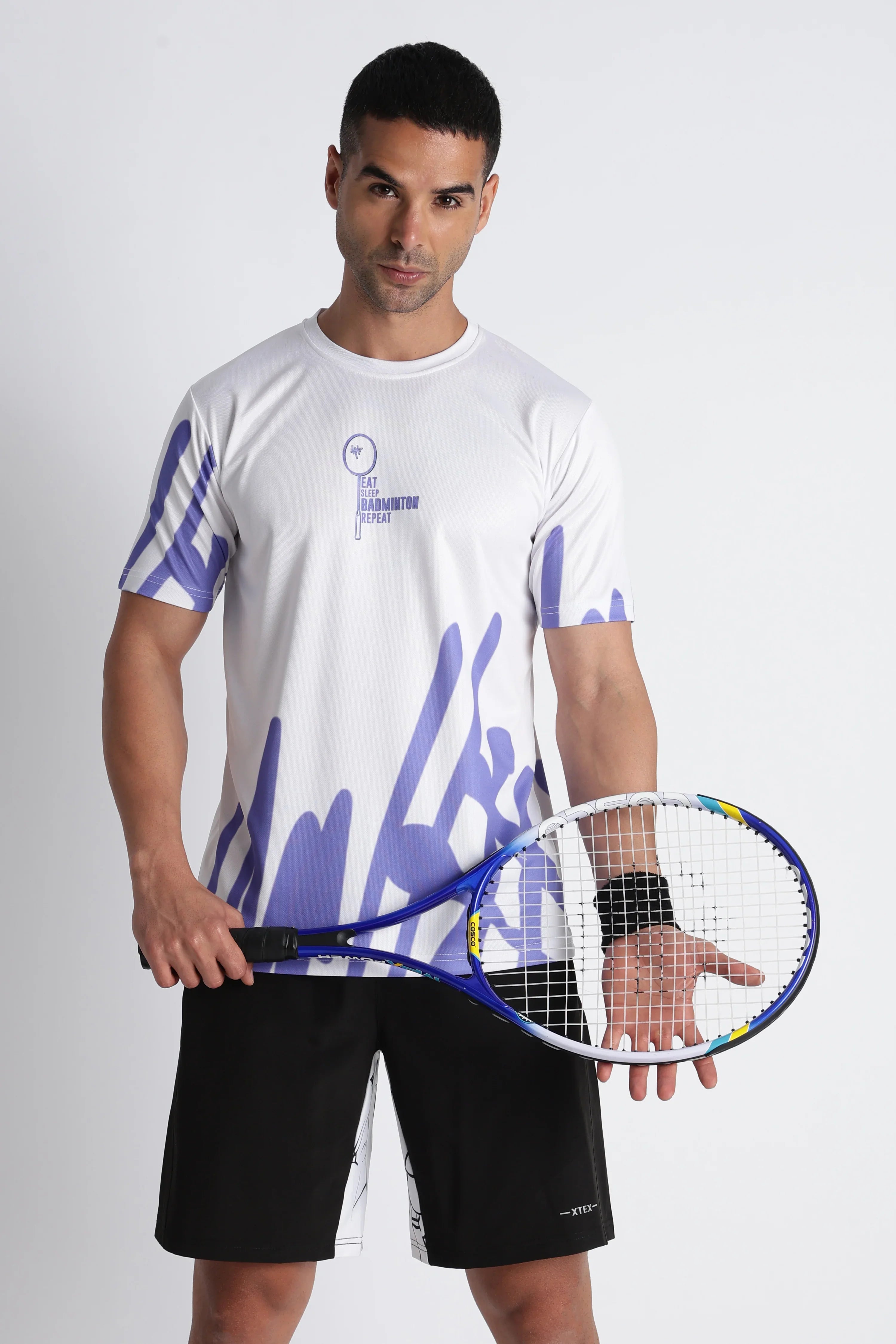 XTEX Abstract pattern Badminton Jersey - UV protected
