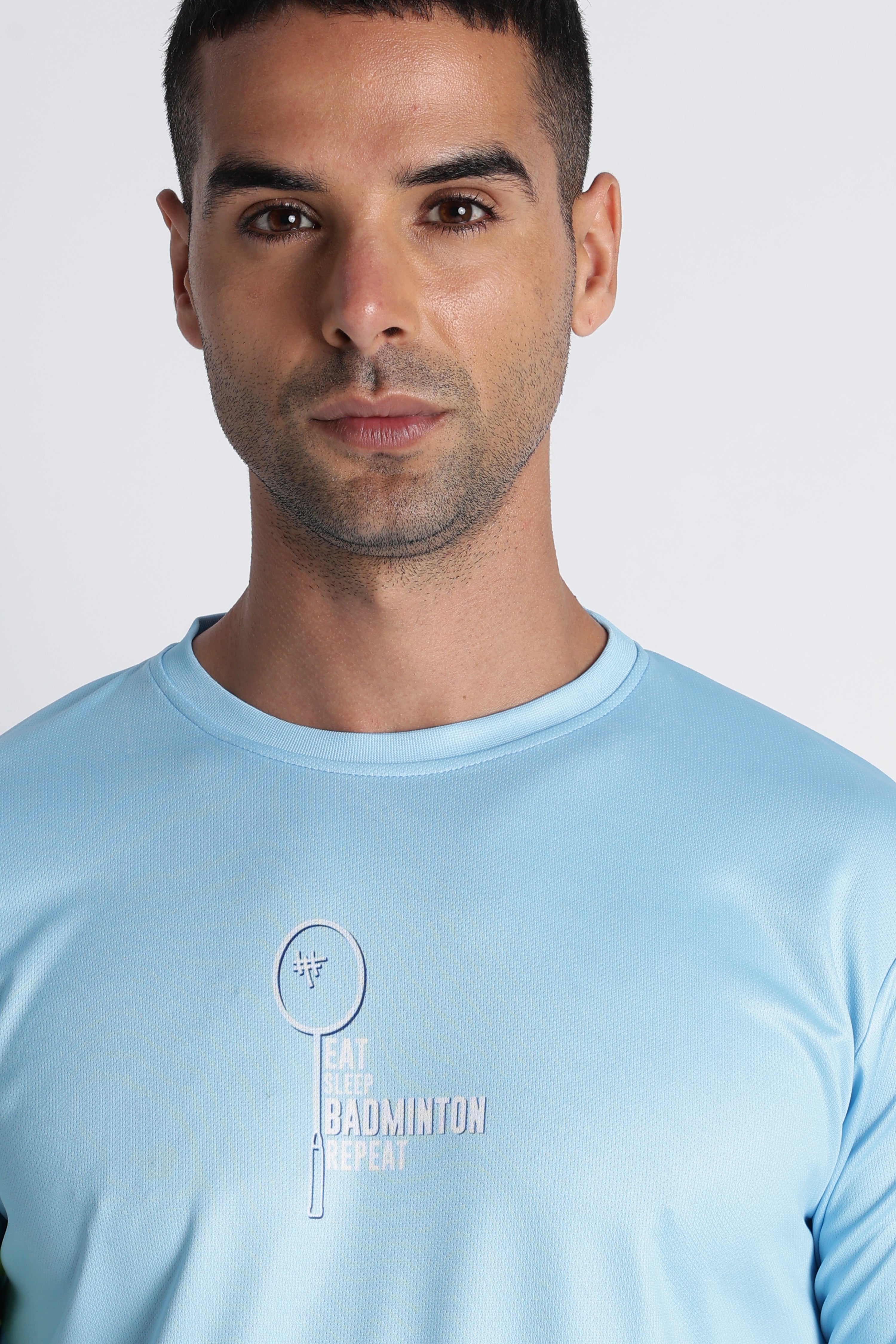 XTEX Abstract pattern sky Blue Badminton Jersey - UV protected