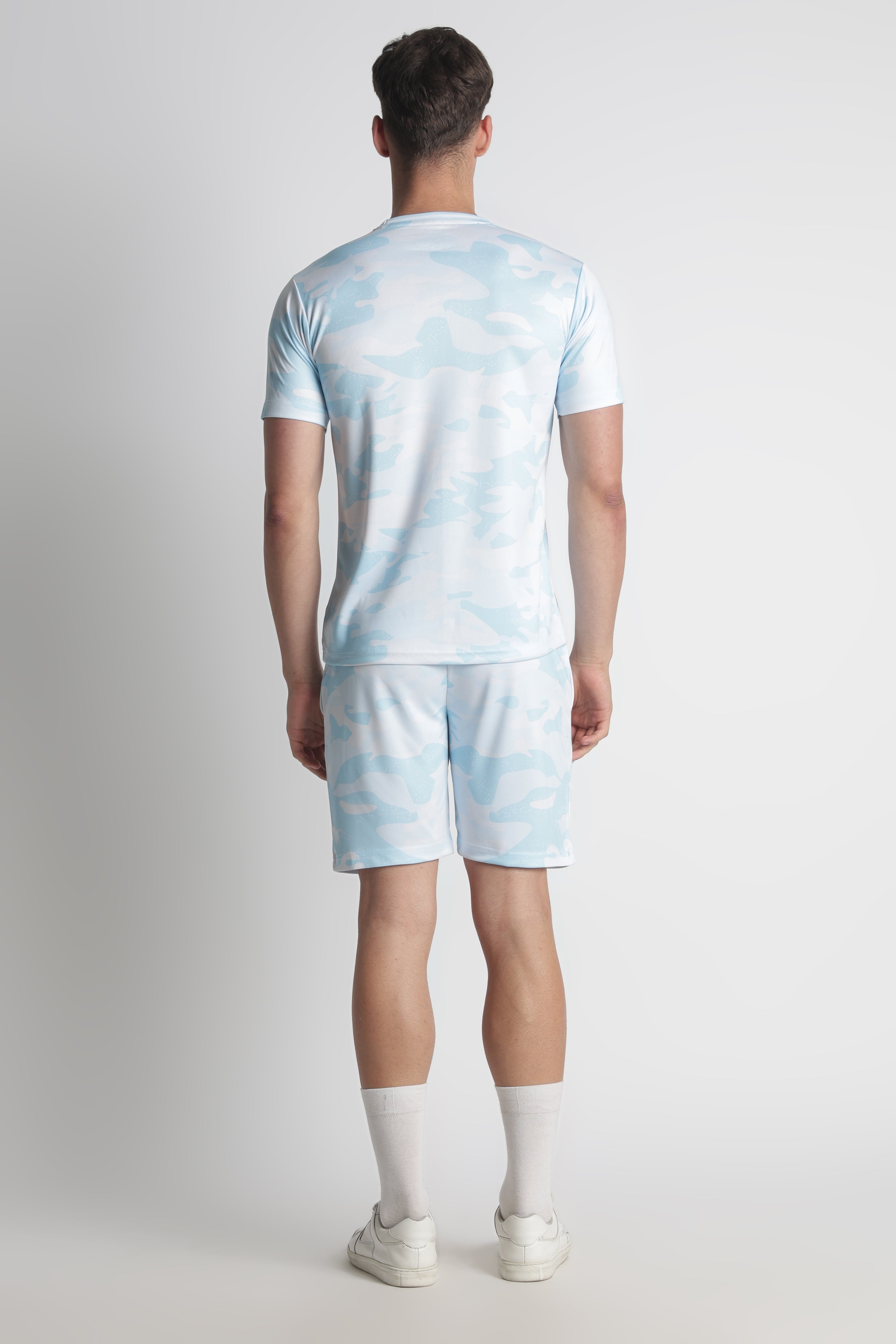 Light Blue Camo Activewear Set – Moisture-Wicking