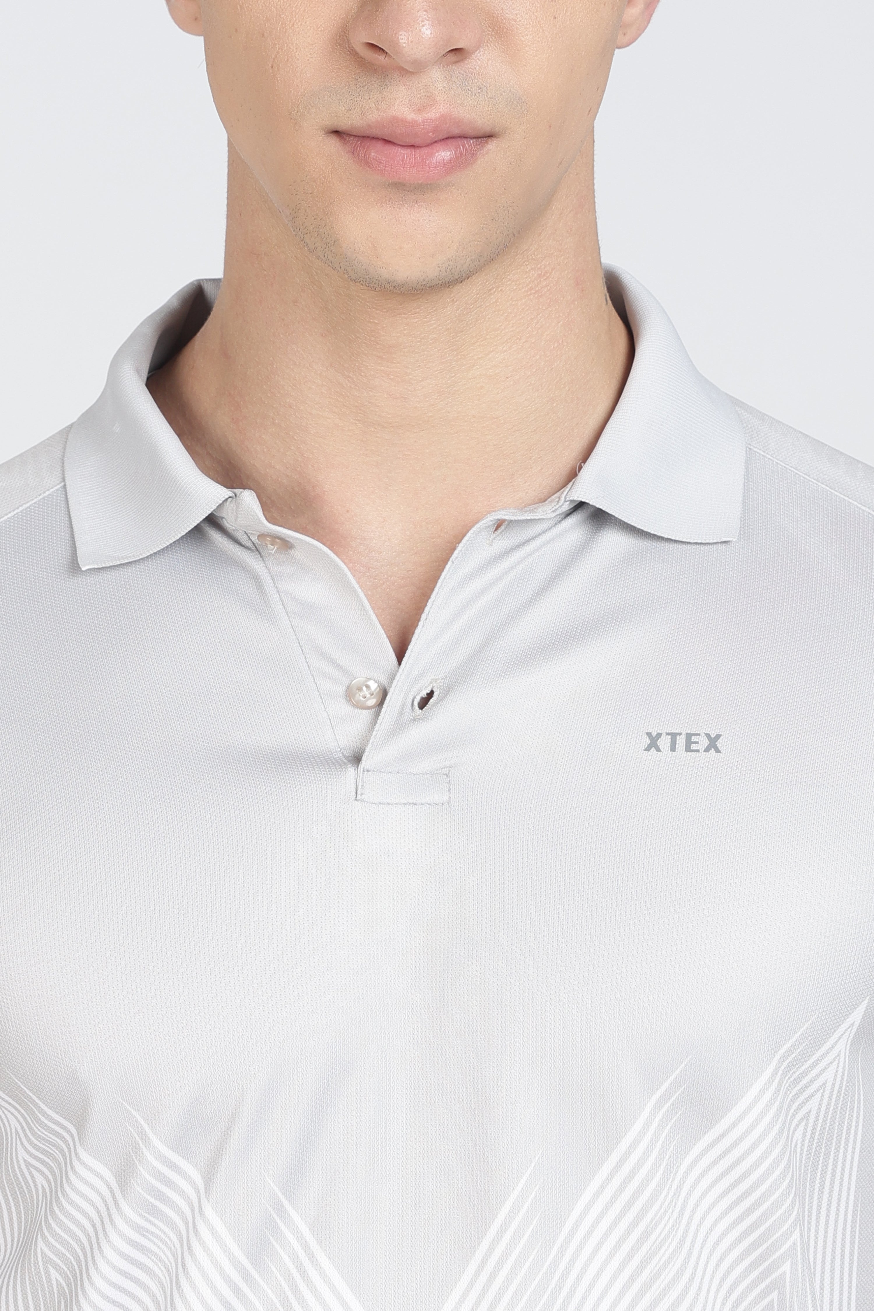 Active-Wear Polo – Breathable Chevron Design for Cricket & Casual Play
