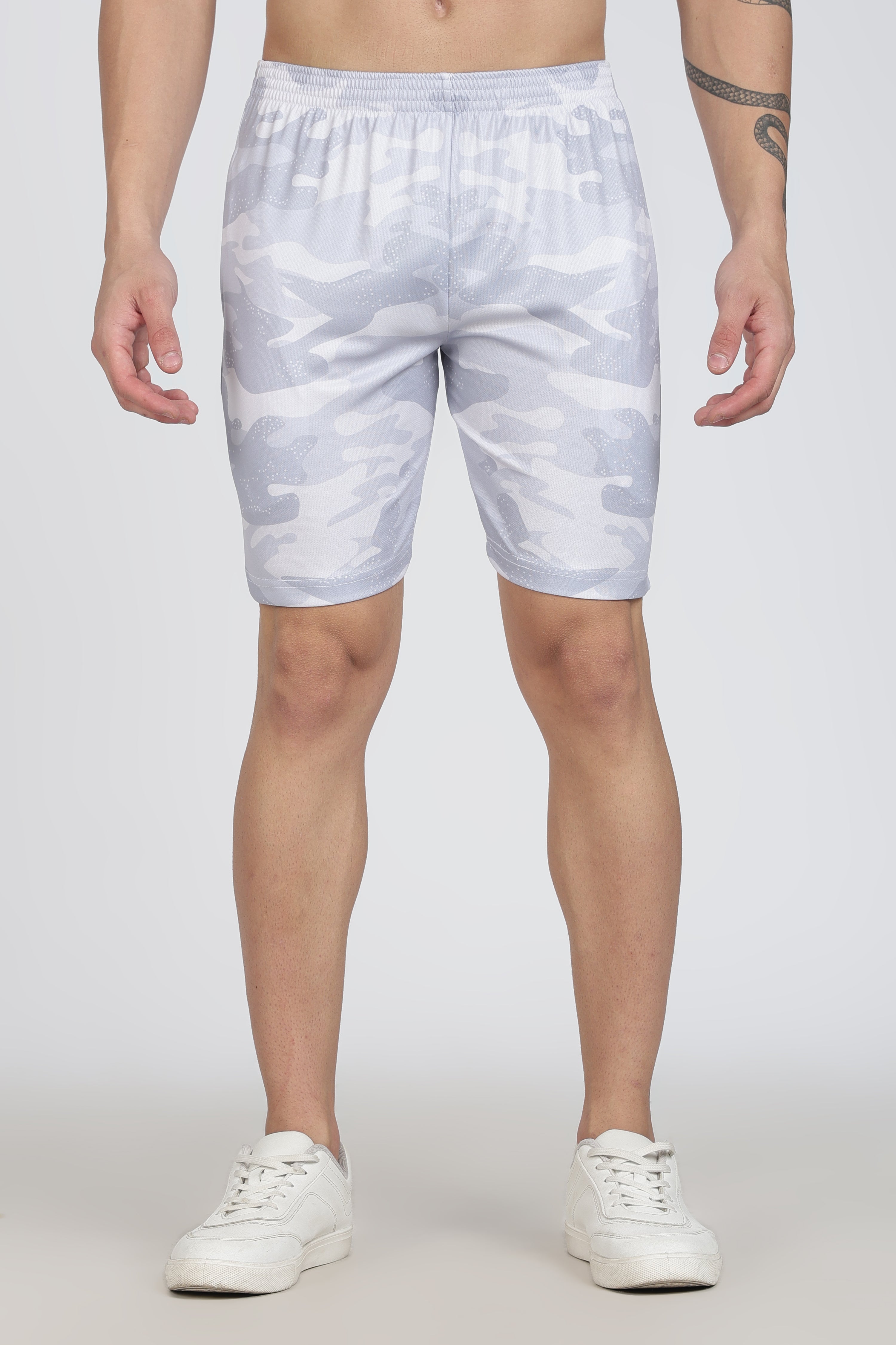 Camouflage Active Wear Jersey – Grey & White Athletic Tee for Sports & Everyday