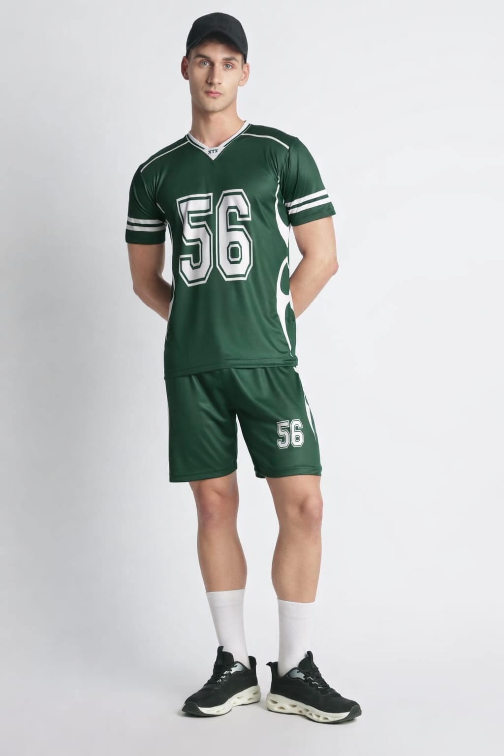 Green Athletic Jersey Number 56 | Short-Sleeve Sportswear Tee