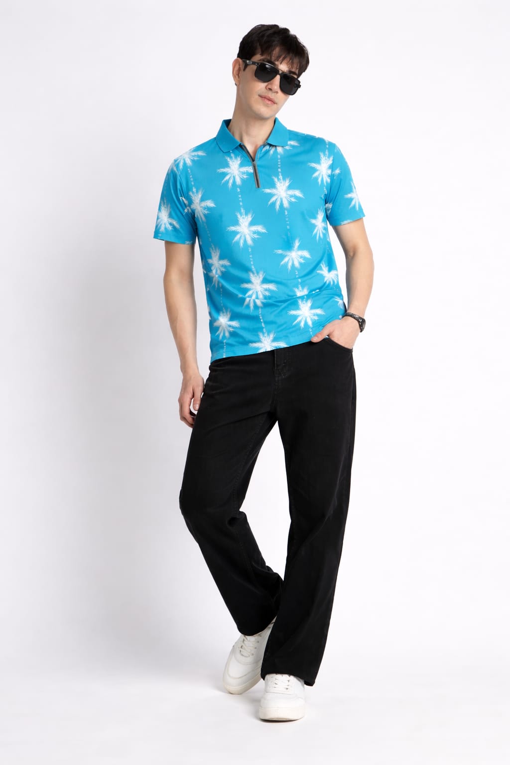 Blue Palm Tree Active Polo – Heavy Duty Performance Sportswear