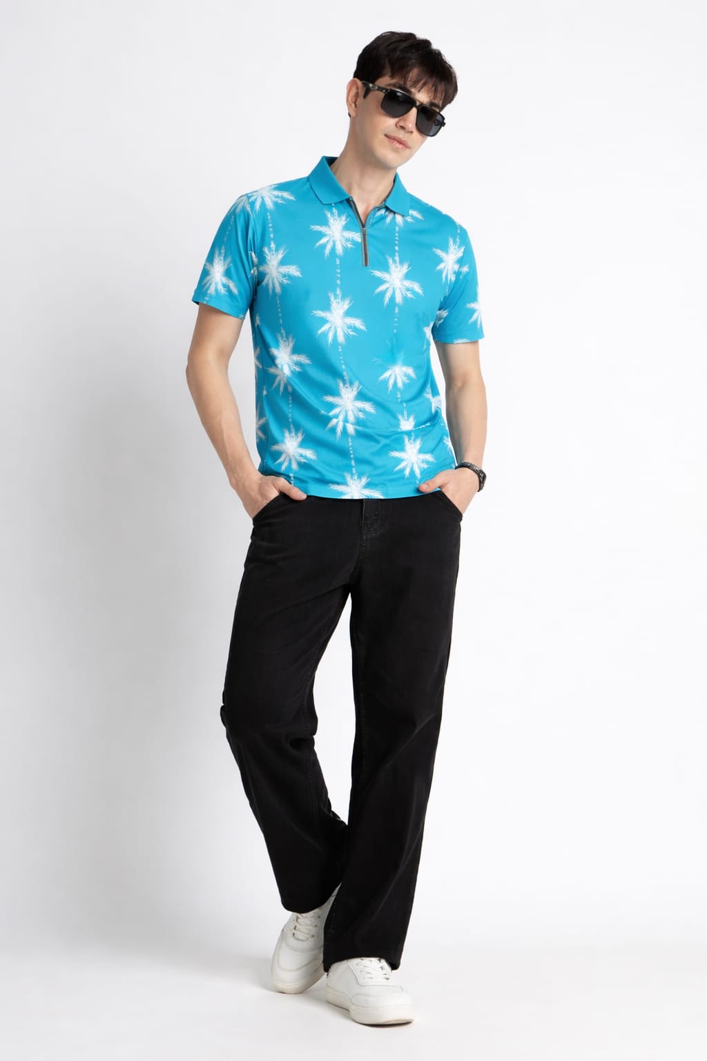 Blue Palm Tree Active Polo – Heavy Duty Performance Sportswear