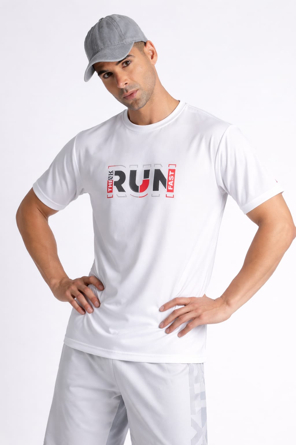 Men's White Running T-Shirt | Breathable