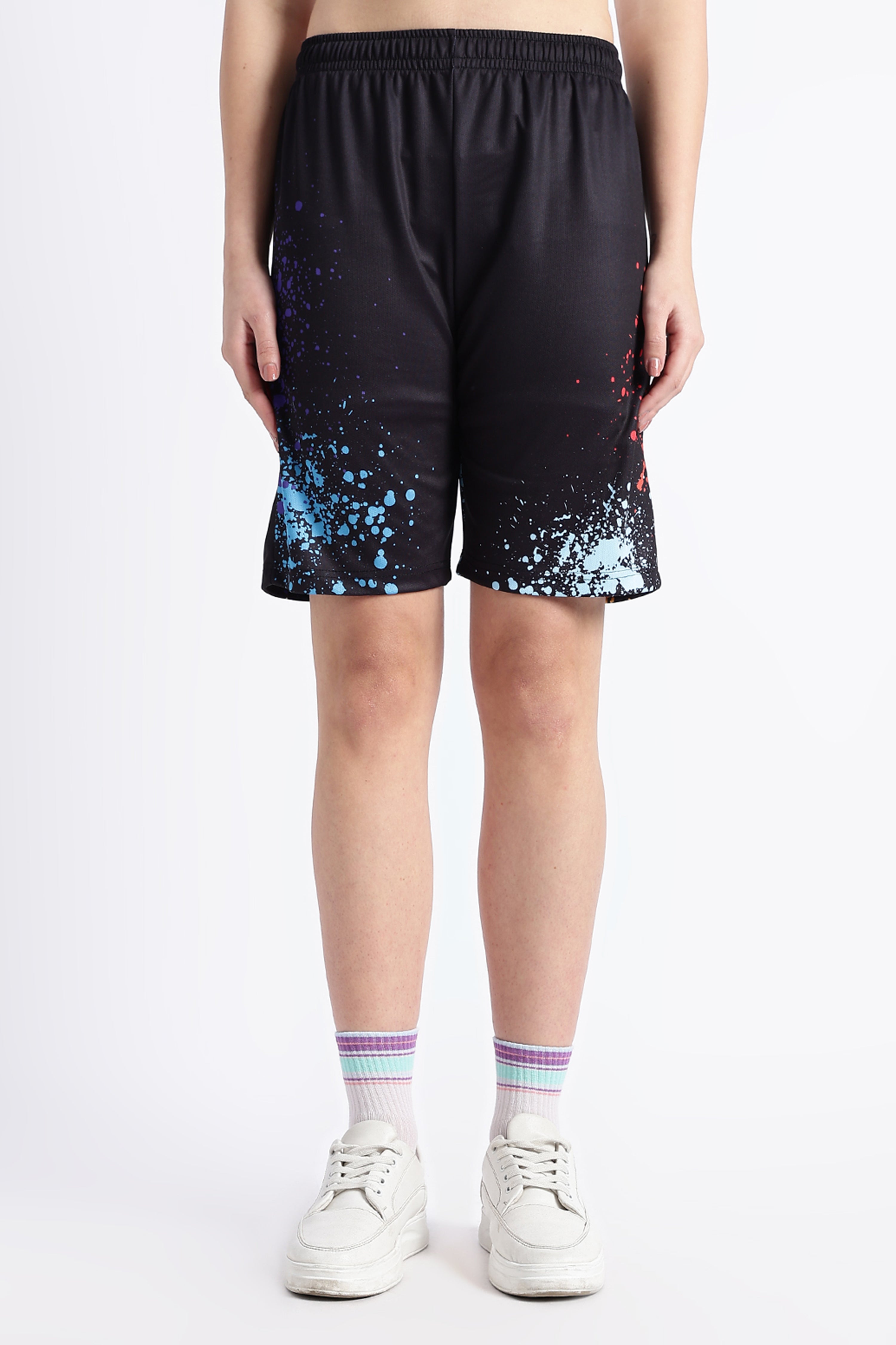 Black Paint Splatter Athletic Tee | Bold Gym Wear