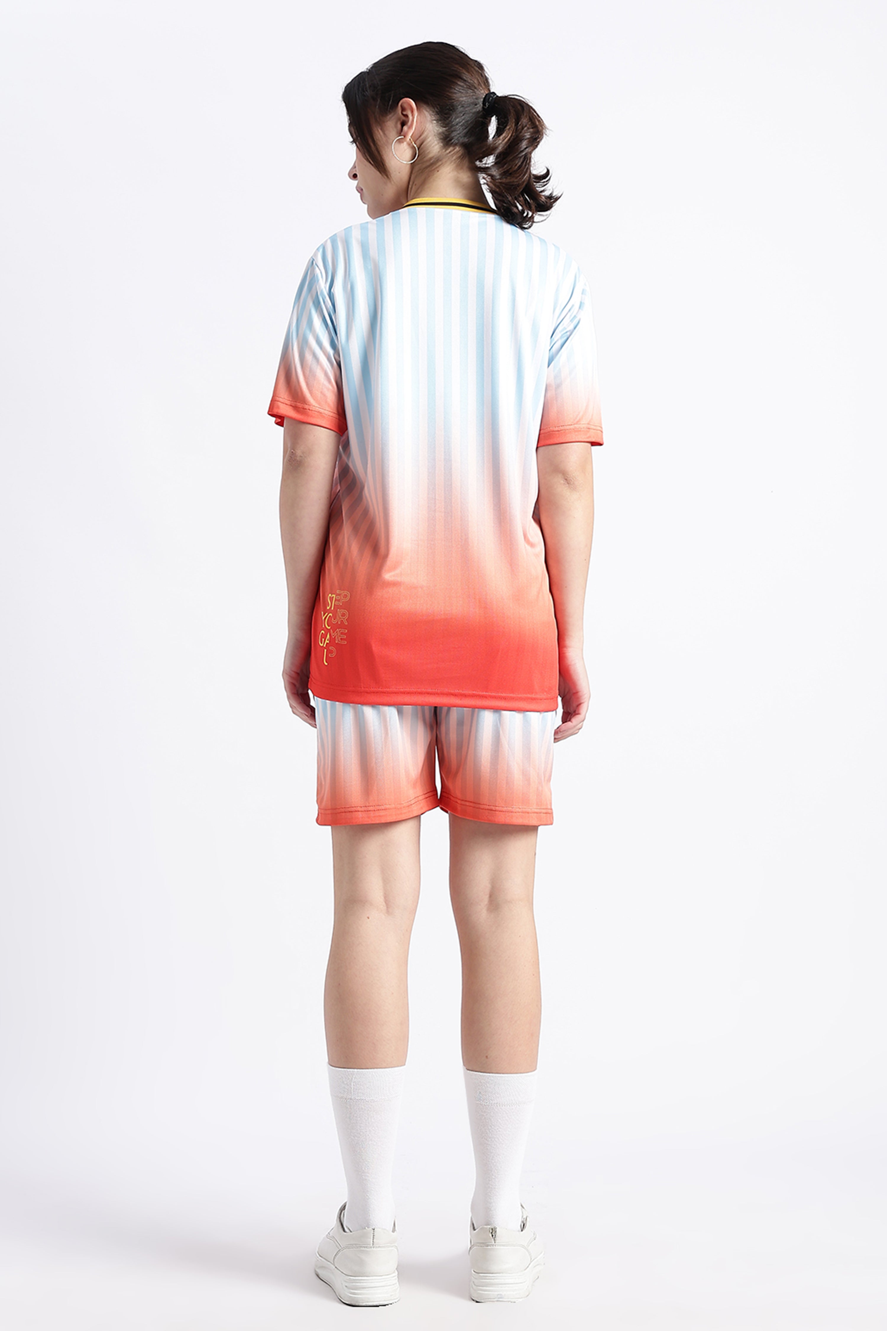 Orange Gradient Striped Athletic Jersey | XTX 1551 Sportswear