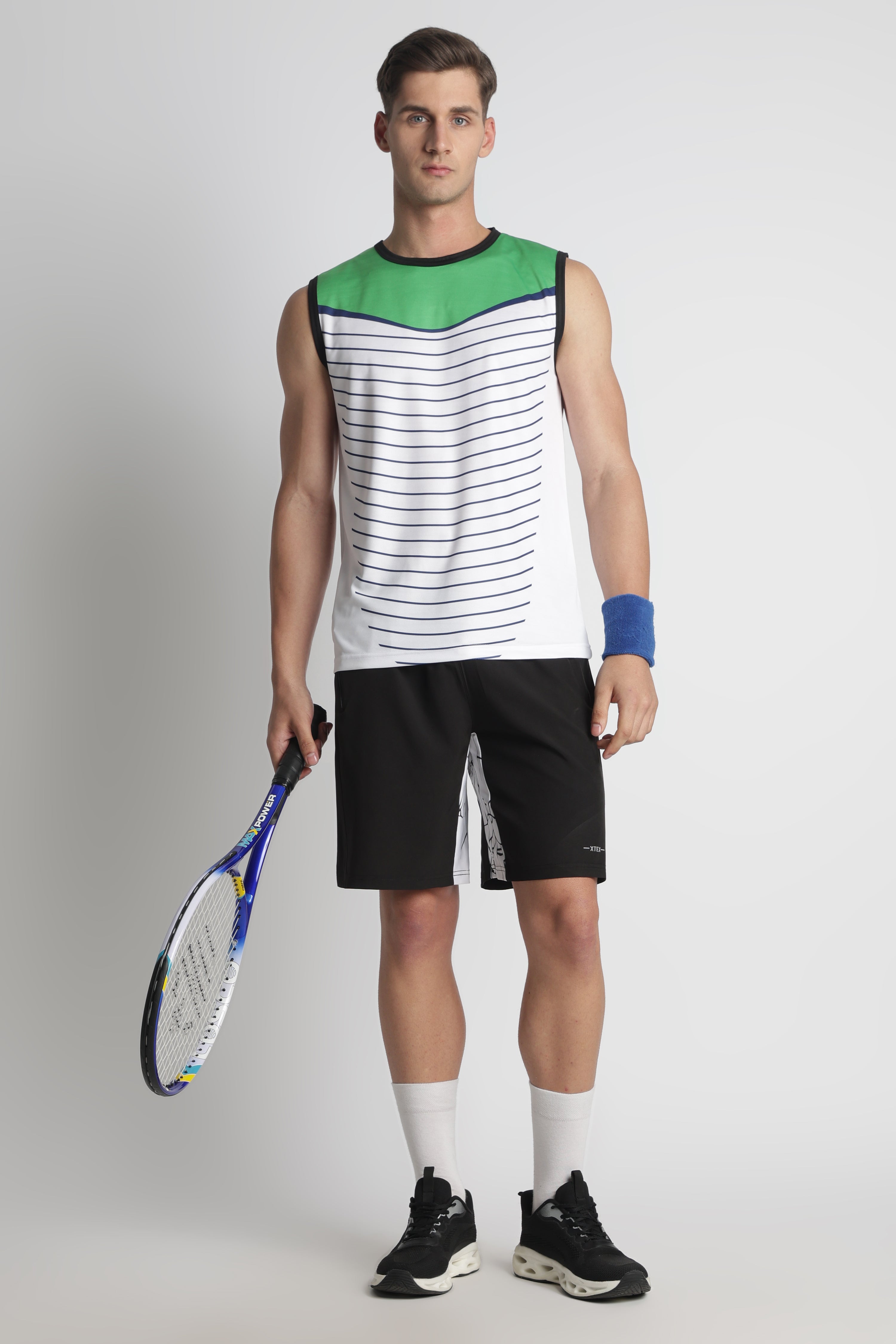 XTEX Stripped Antimicrobial Tank Top
