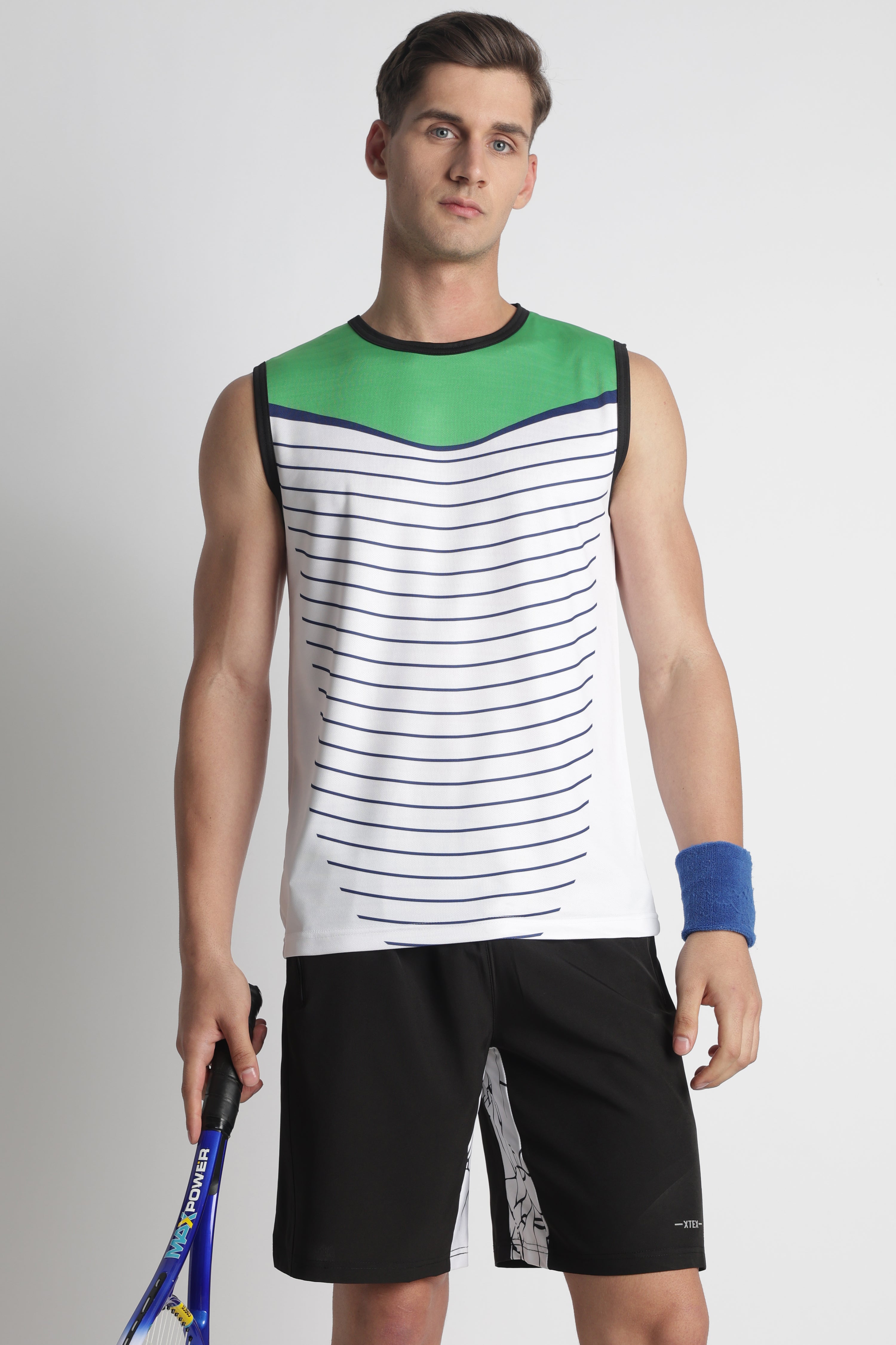 XTEX Stripped Antimicrobial Tank Top