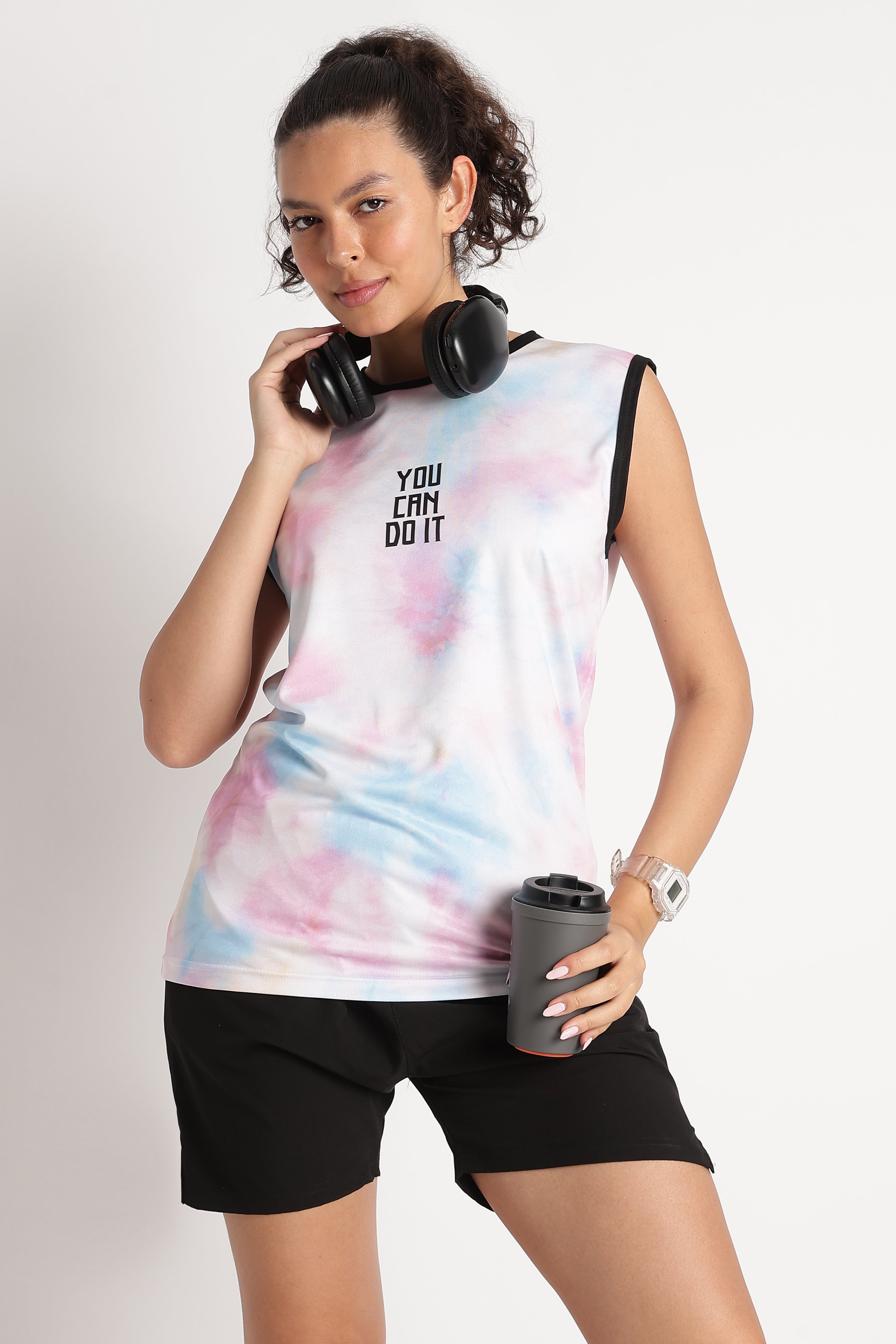Motivational Tie-Dye Athletic Jersey | YOU CAN DO IT Sportswear Tee