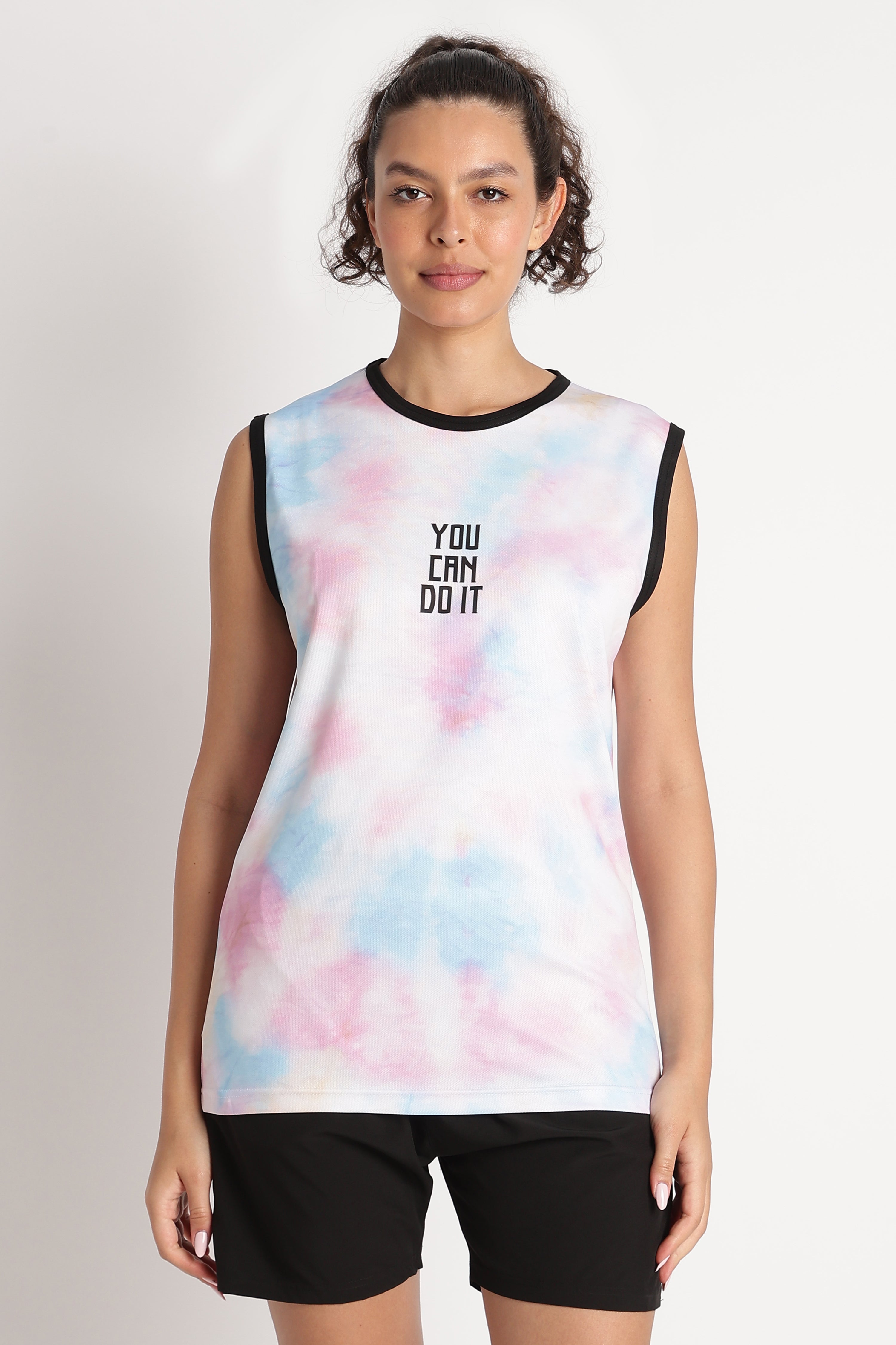 Motivational Tie-Dye Athletic Jersey | YOU CAN DO IT Sportswear Tee