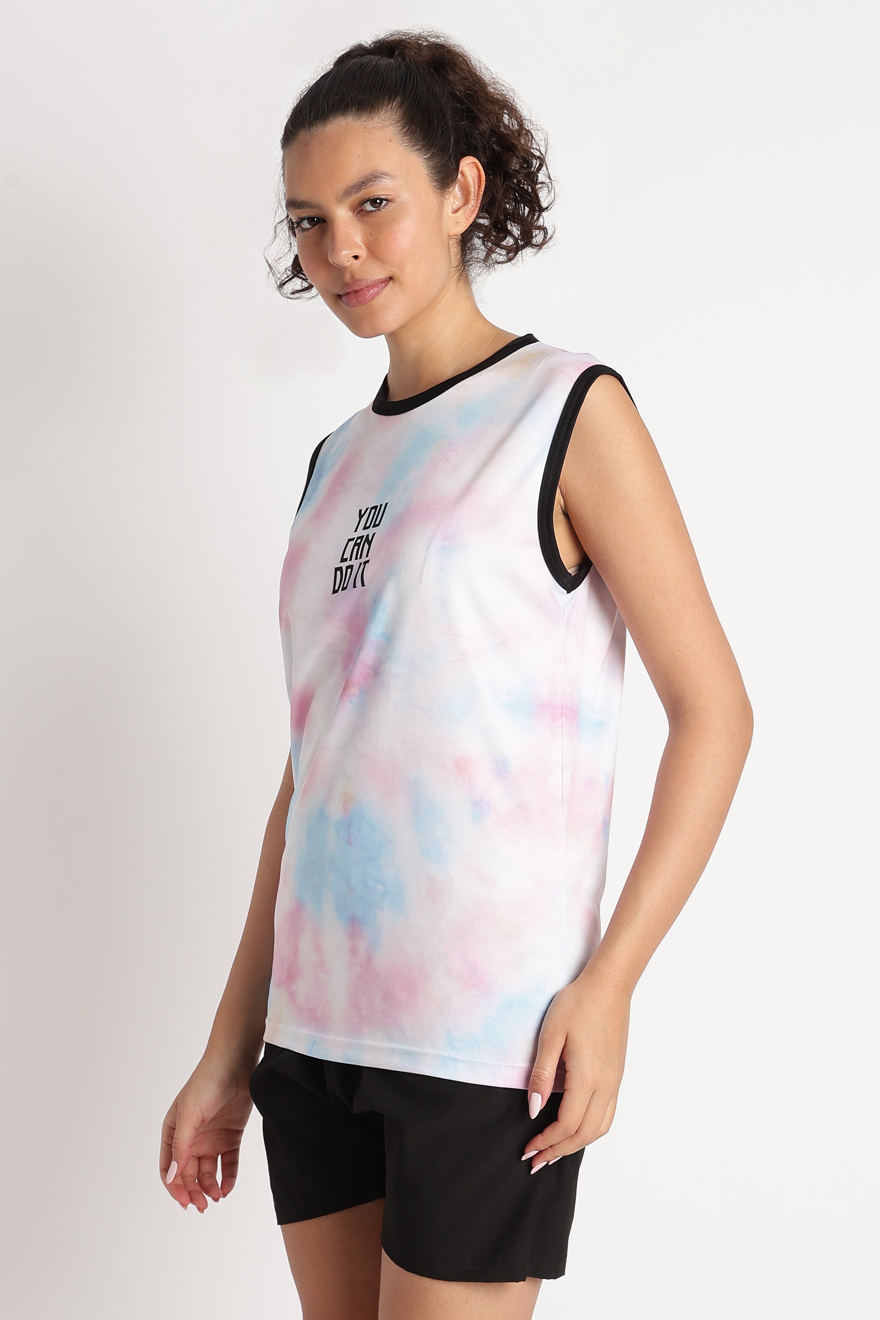 Motivational Tie-Dye Athletic Jersey | YOU CAN DO IT Sportswear Tee