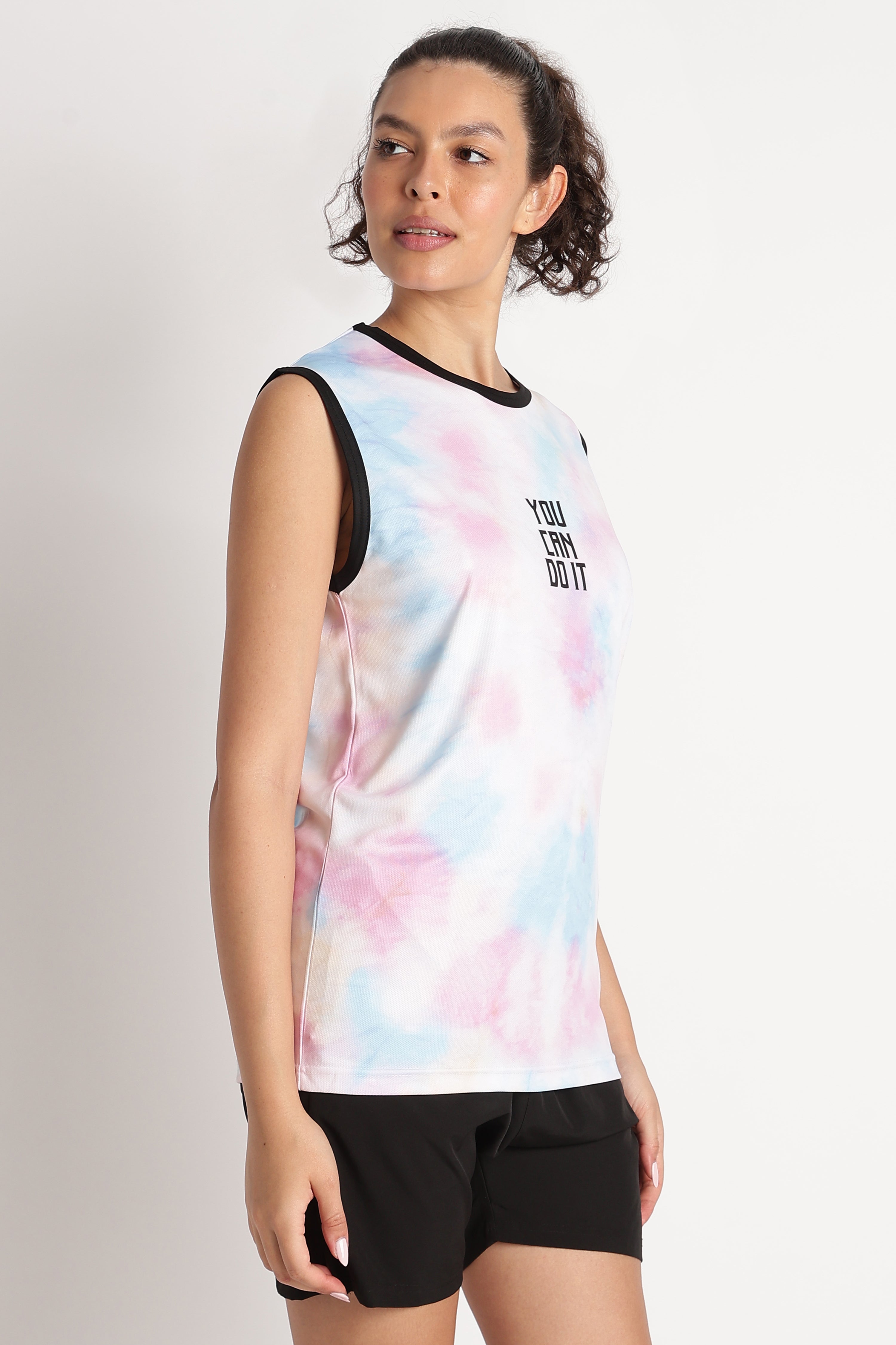 Motivational Tie-Dye Athletic Jersey | YOU CAN DO IT Sportswear Tee