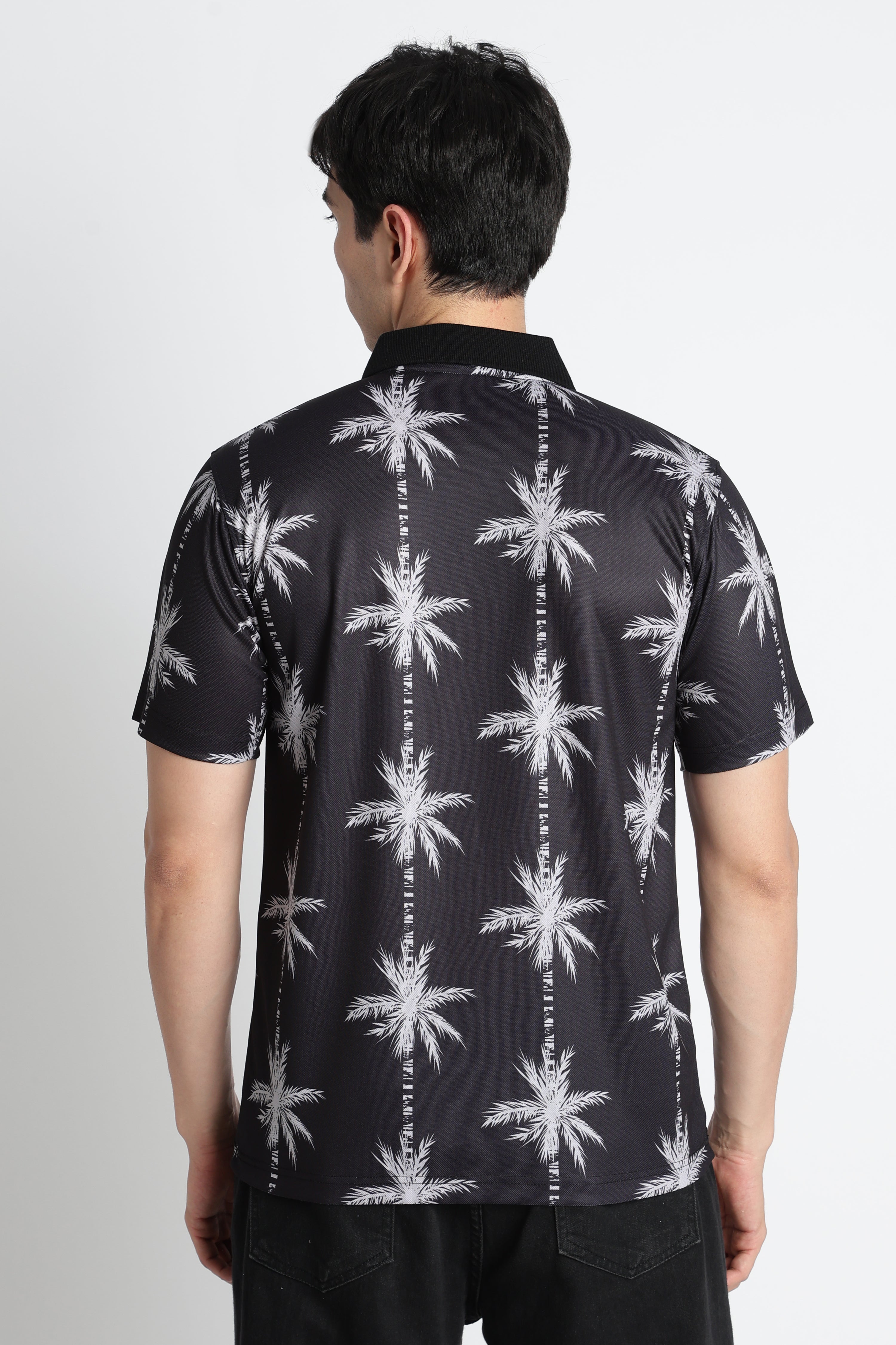 Black Palm Tree Active Polo – Heavy Duty Performance Sportswear