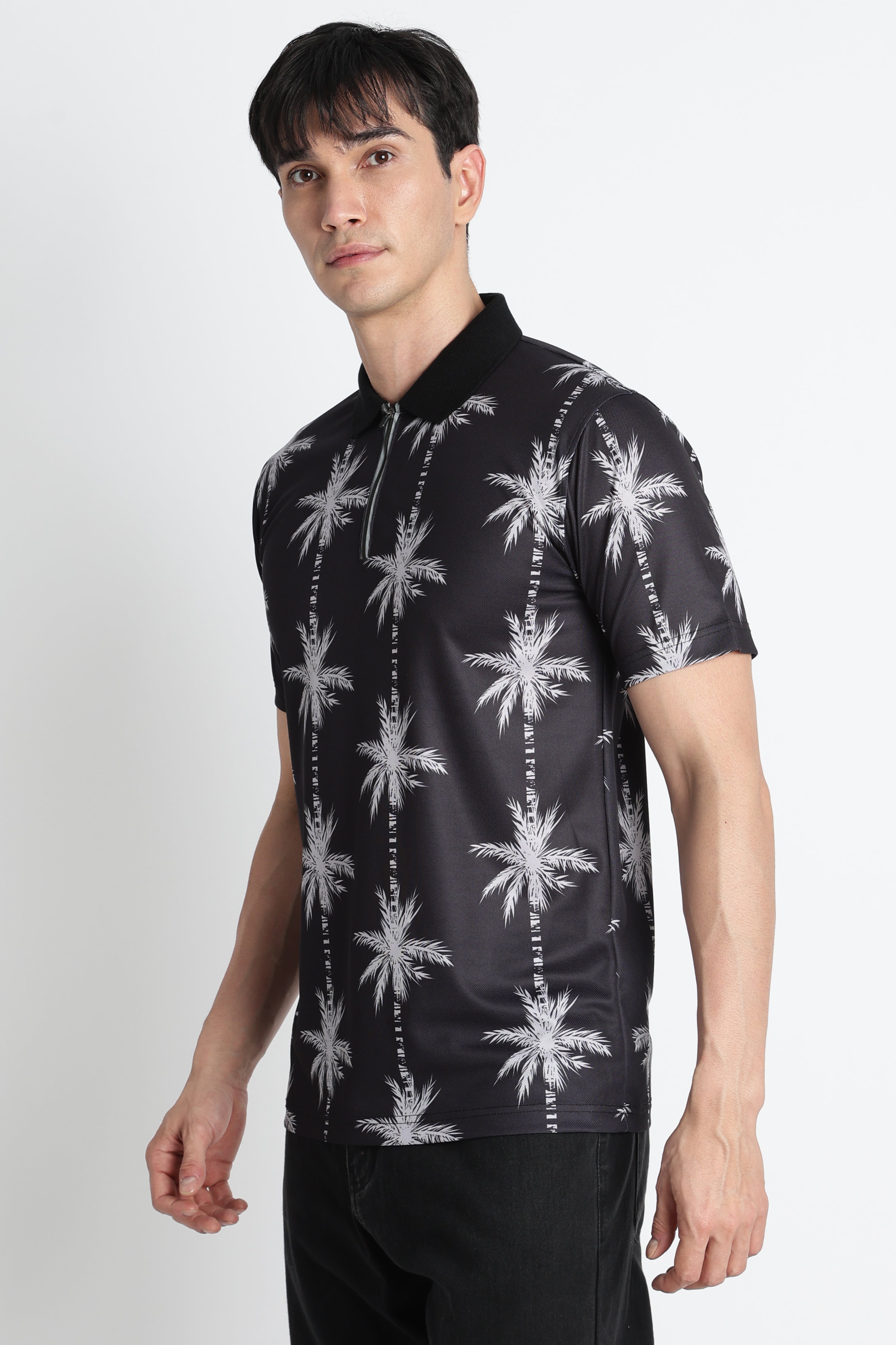 Black Palm Tree Active Polo – Heavy Duty Performance Sportswear
