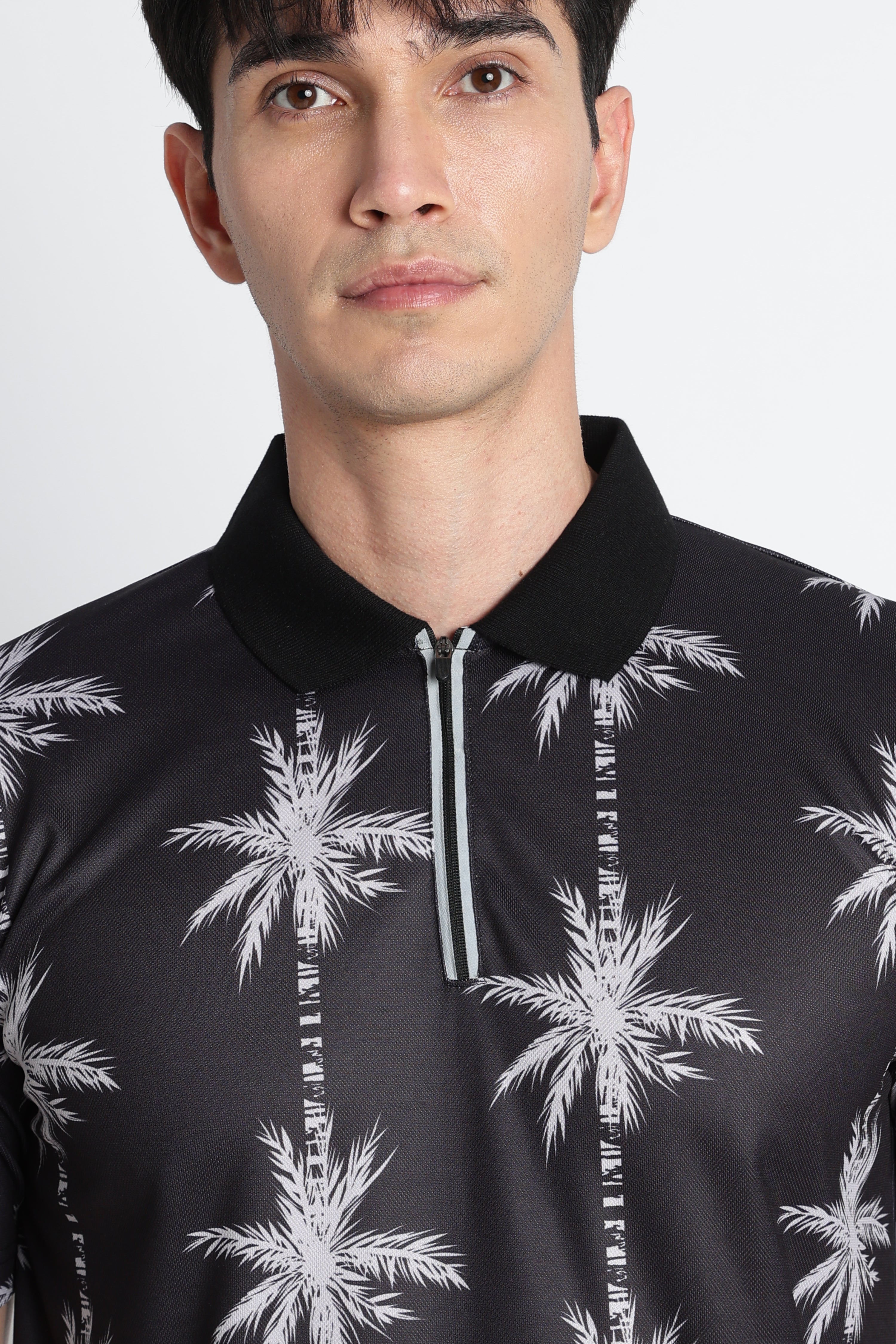 Black Palm Tree Active Polo – Heavy Duty Performance Sportswear