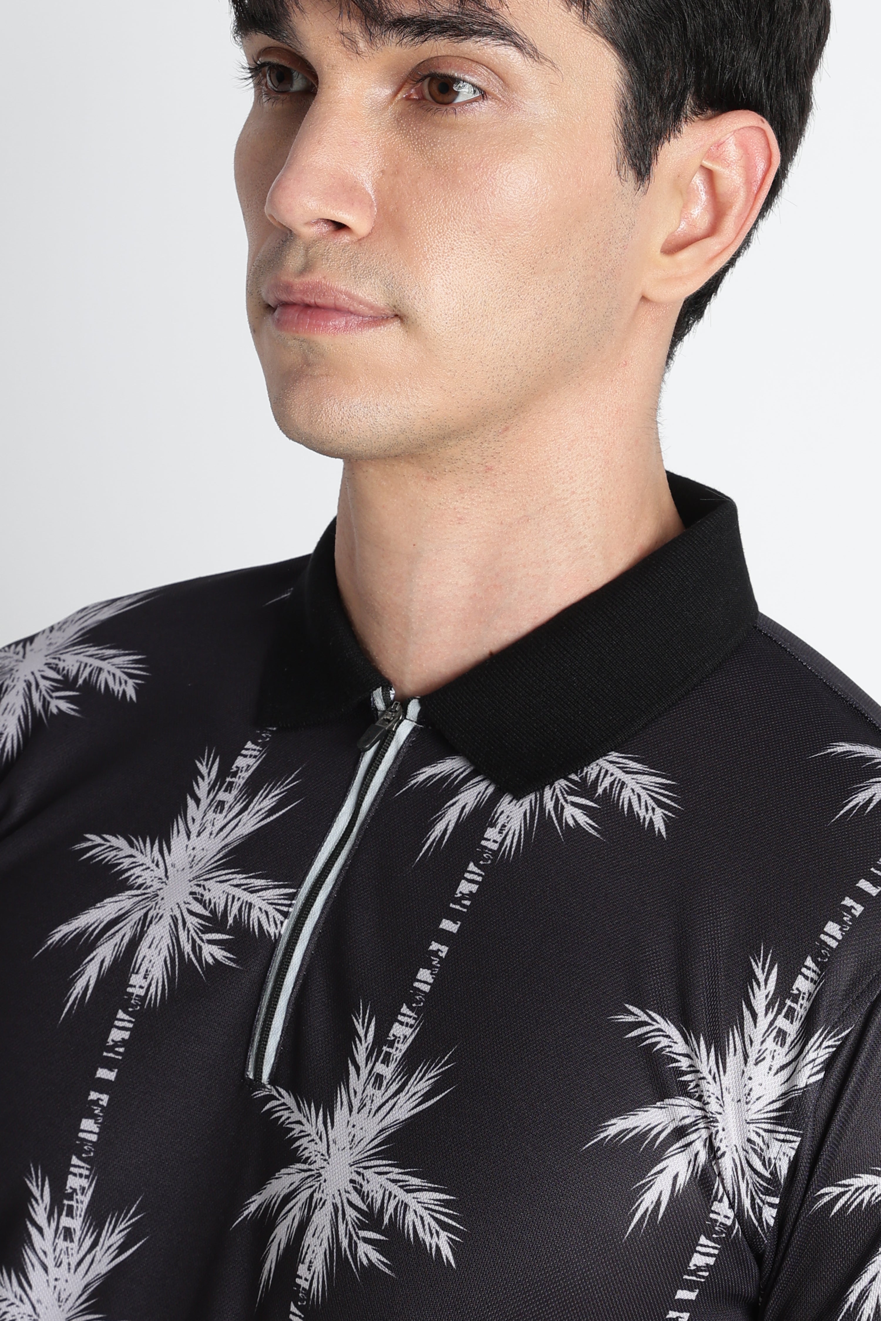 Black Palm Tree Active Polo – Heavy Duty Performance Sportswear