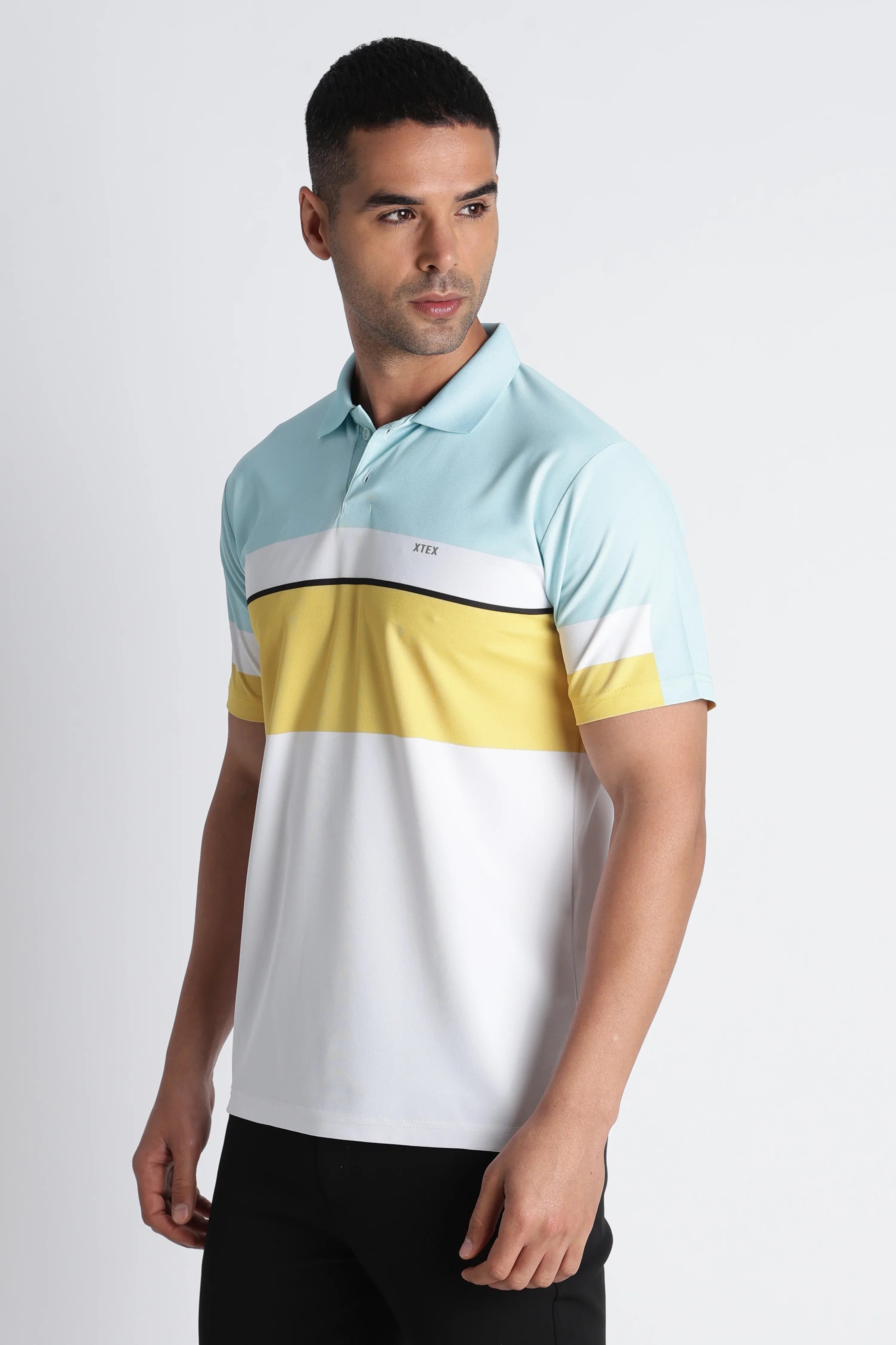 XTEX Colour-Block Polo T-shirt