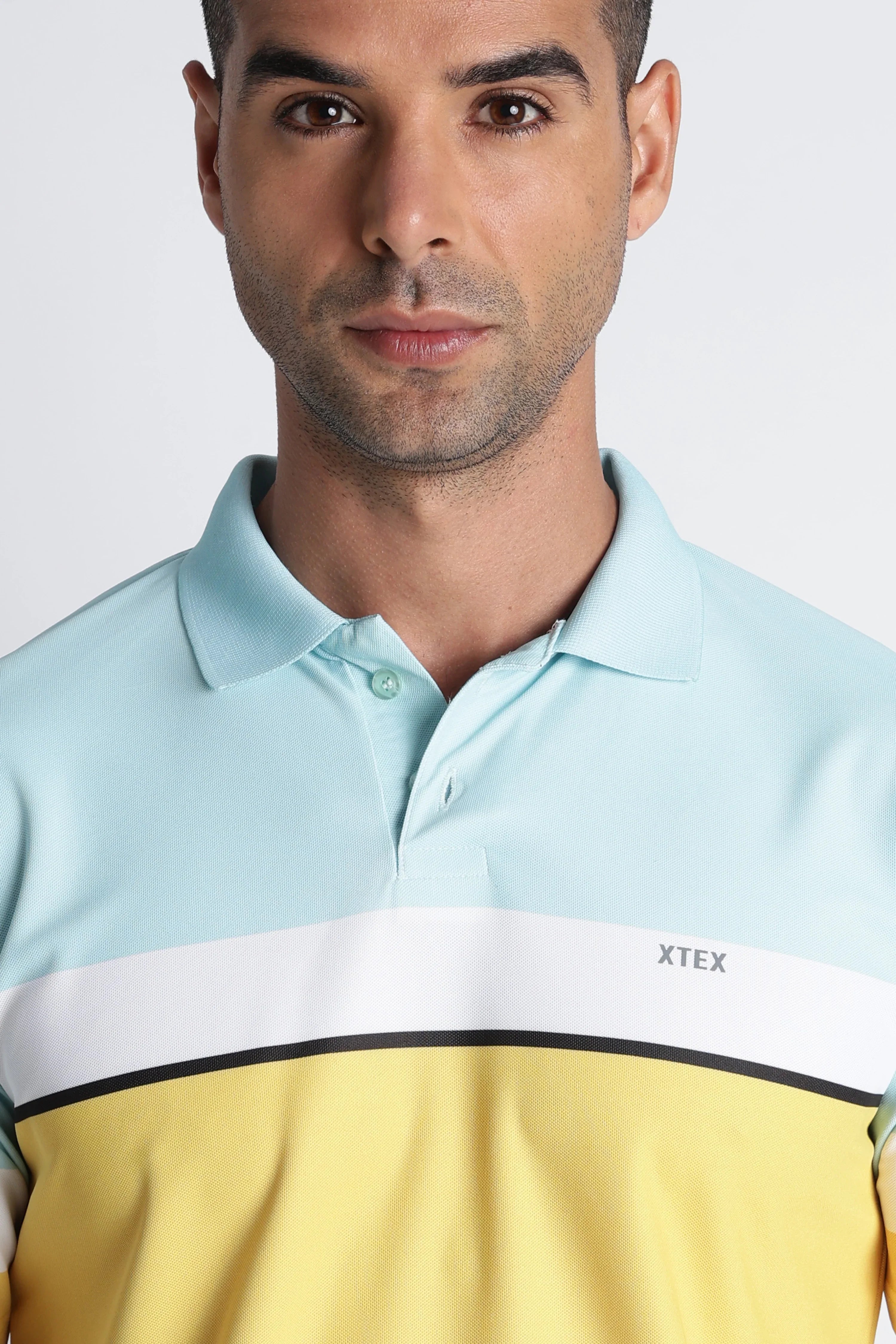 XTEX Colour-Block Polo T-shirt