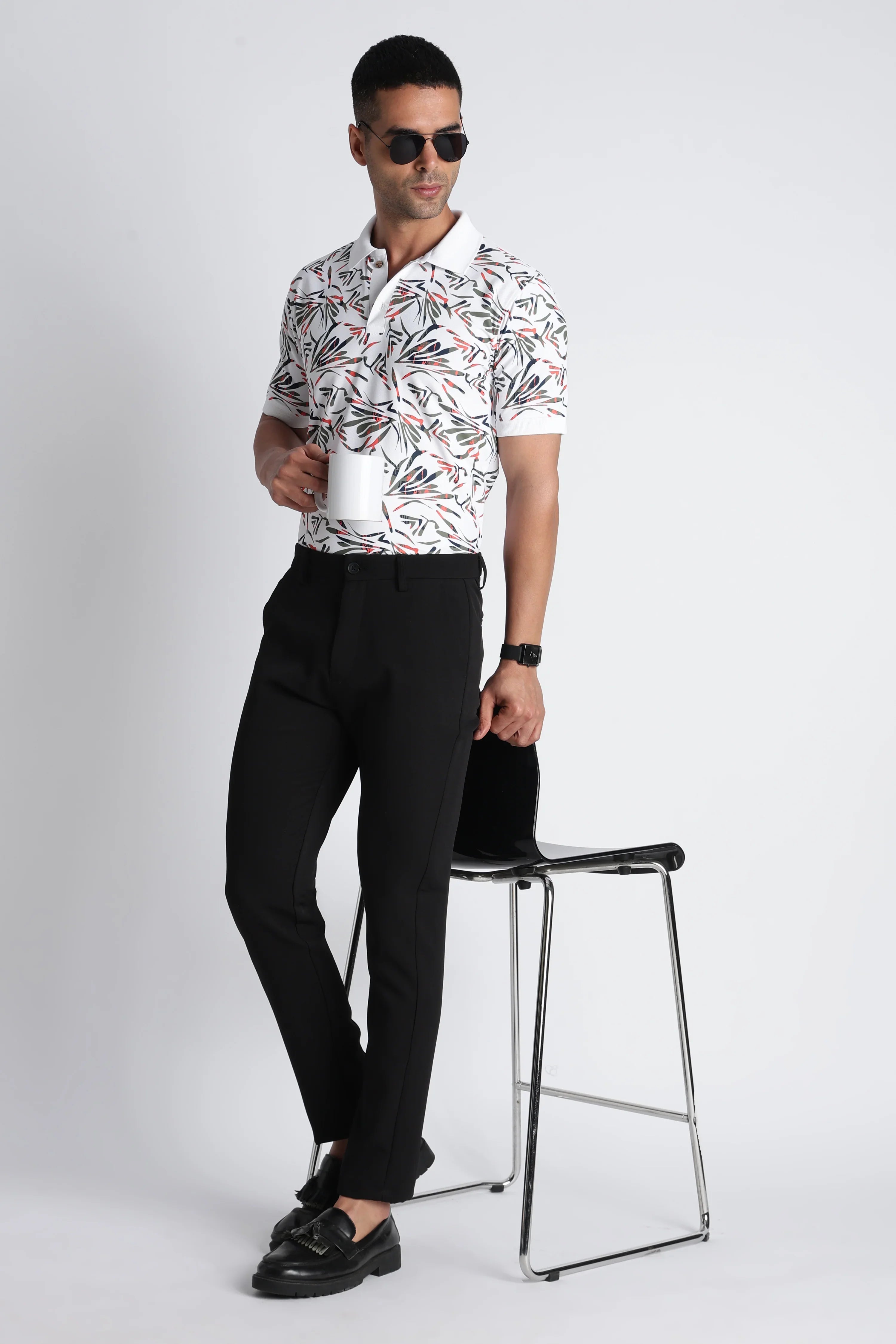 XTEX Tropical Print Polo Shirt – Style Meets Protection